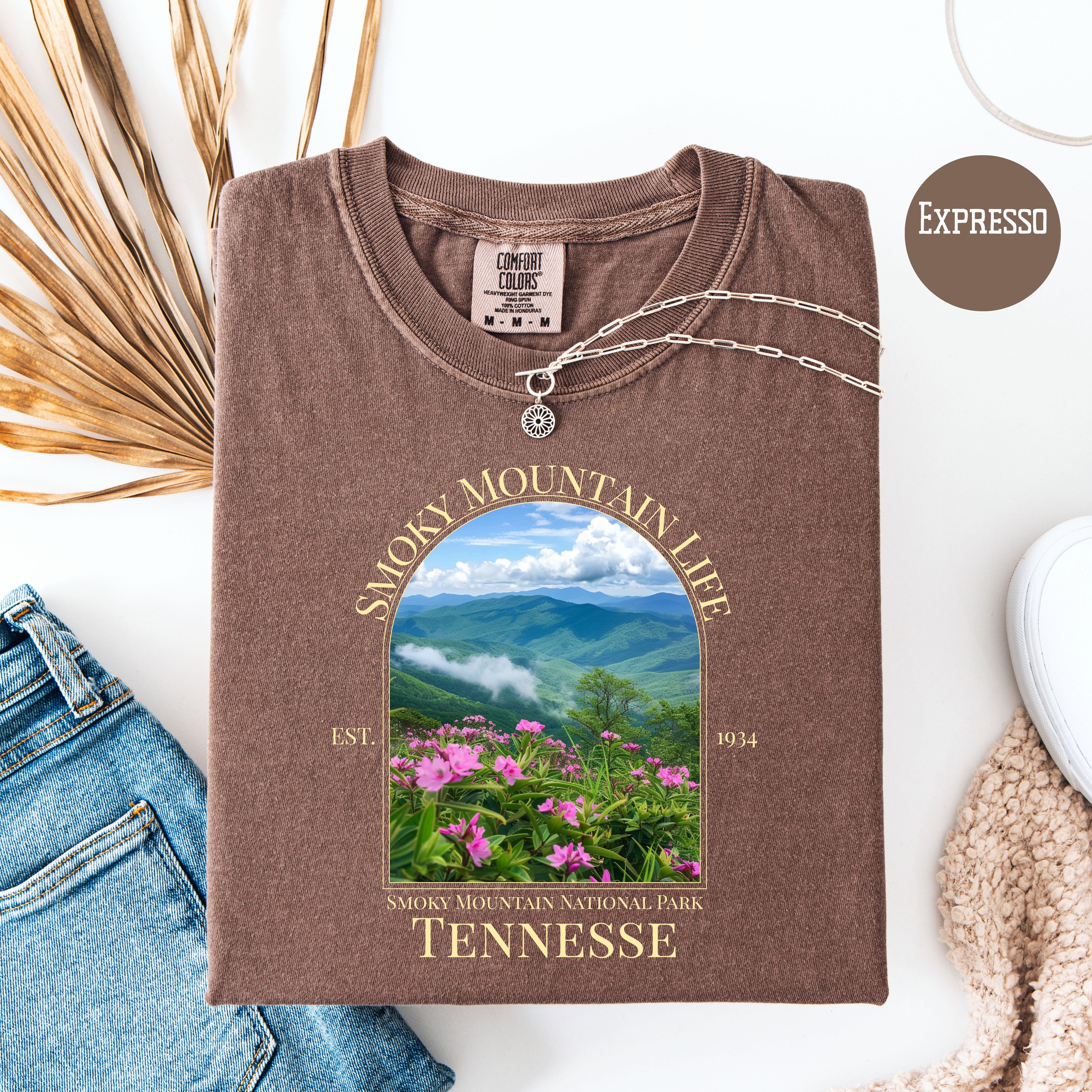 Smoky Mountain Life Comfort Colors T-Shirt, Smoky Mountain National Park Summer Vacation Shirt, Tennessee Gift Shirt