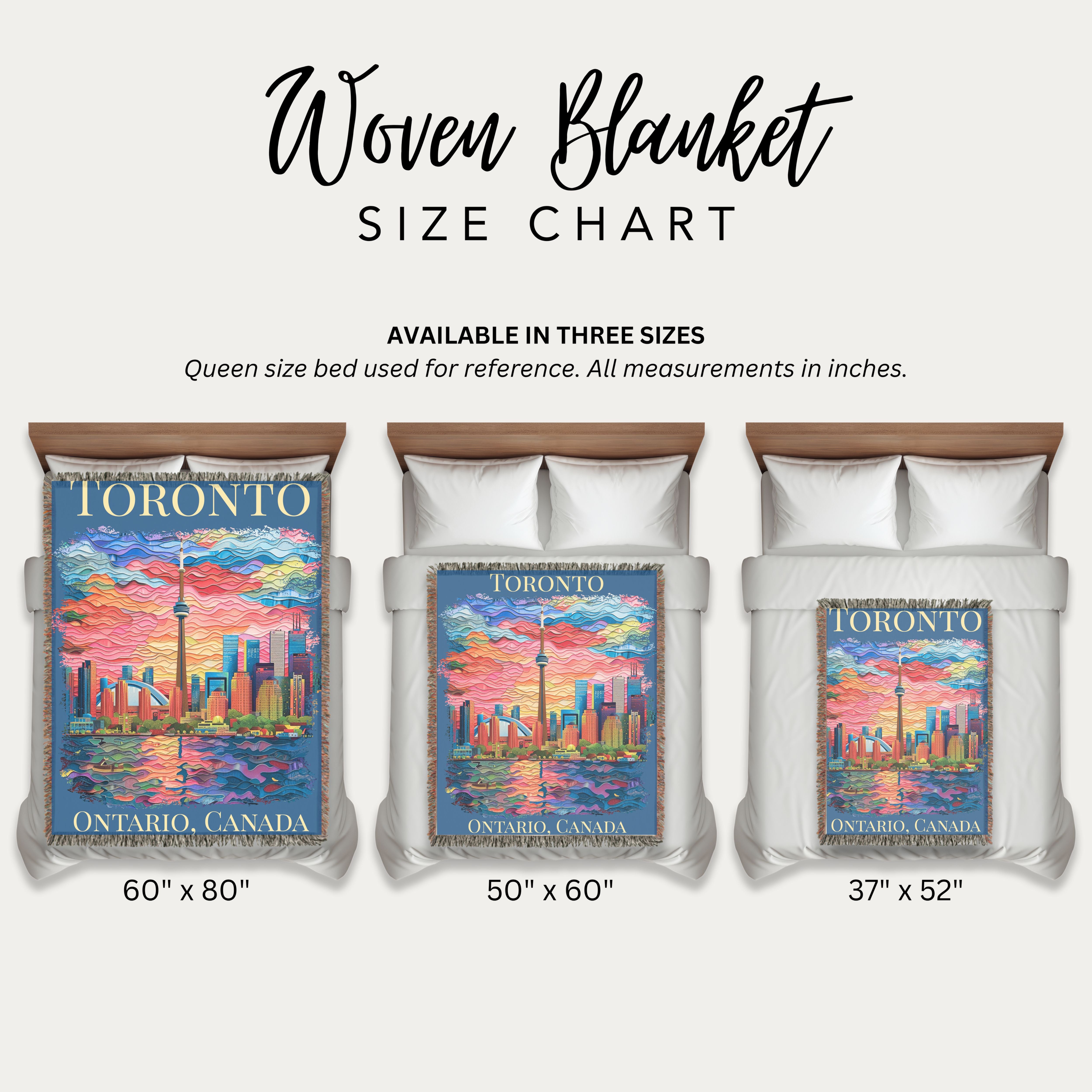Toronto Ontario Canada Woven Throw Blanket