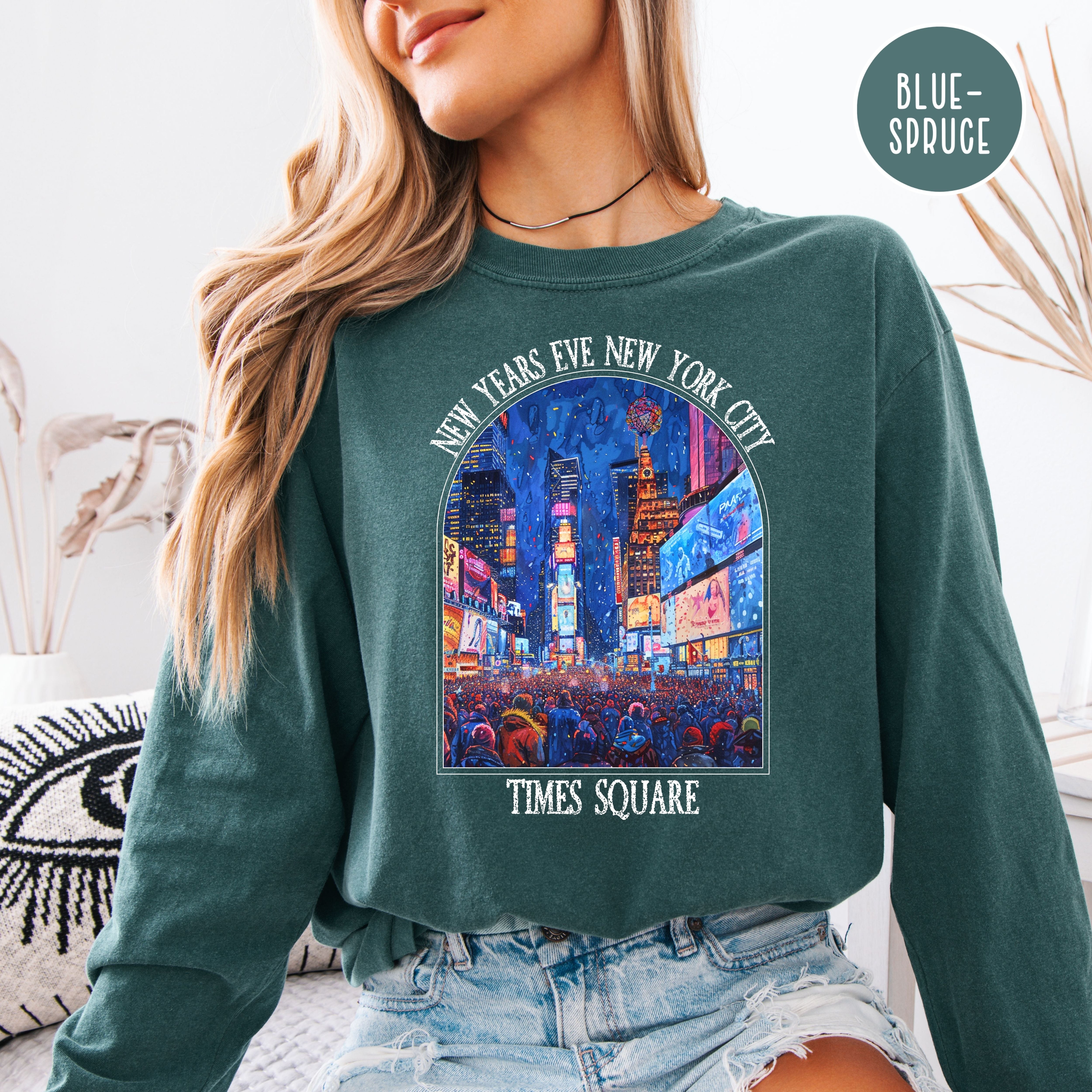 New Years Eve in New York City Long Sleeve Mid-Weight Comfort Colors® Tee