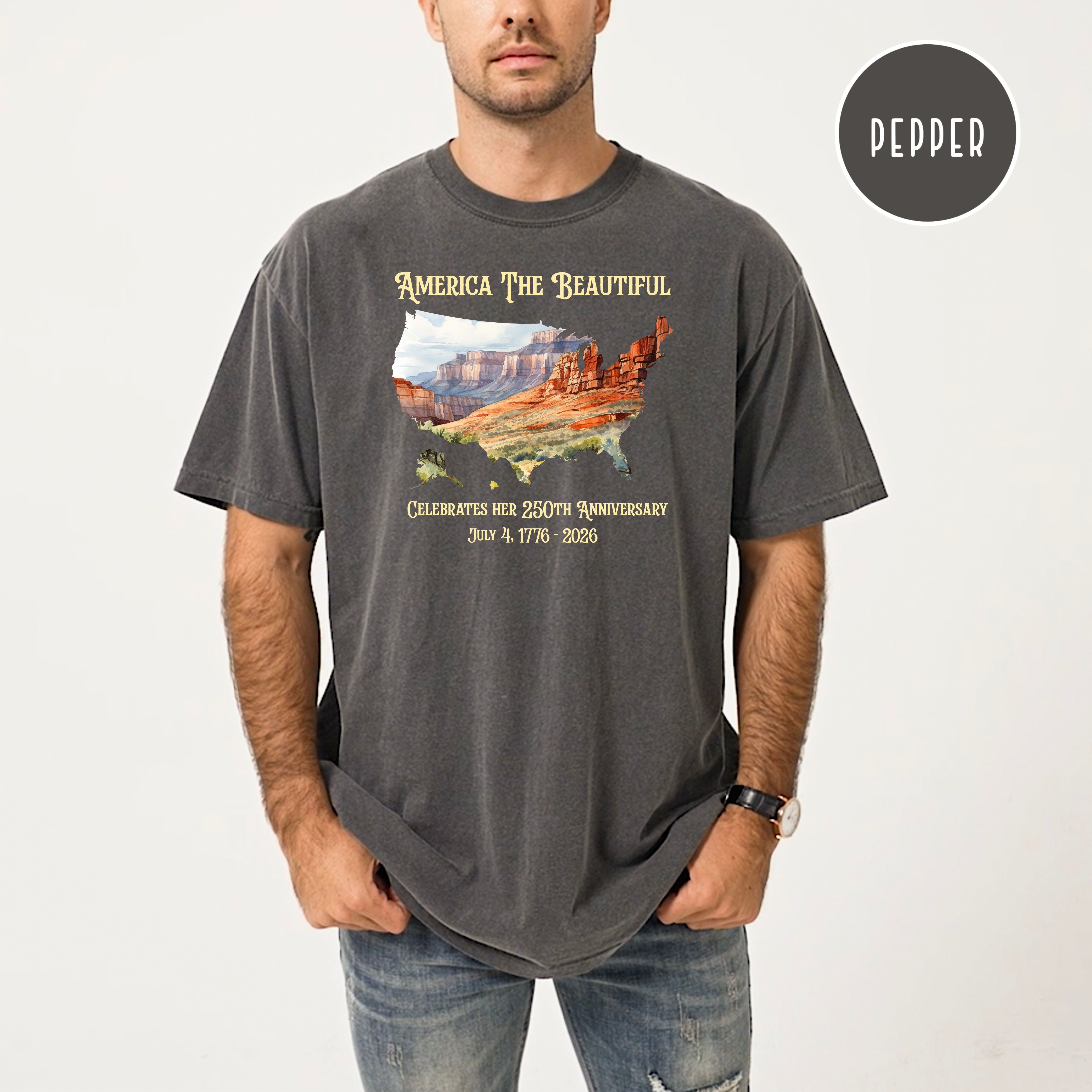 America The Beautiful 250th Anniversary Comfort Colors T-Shirt