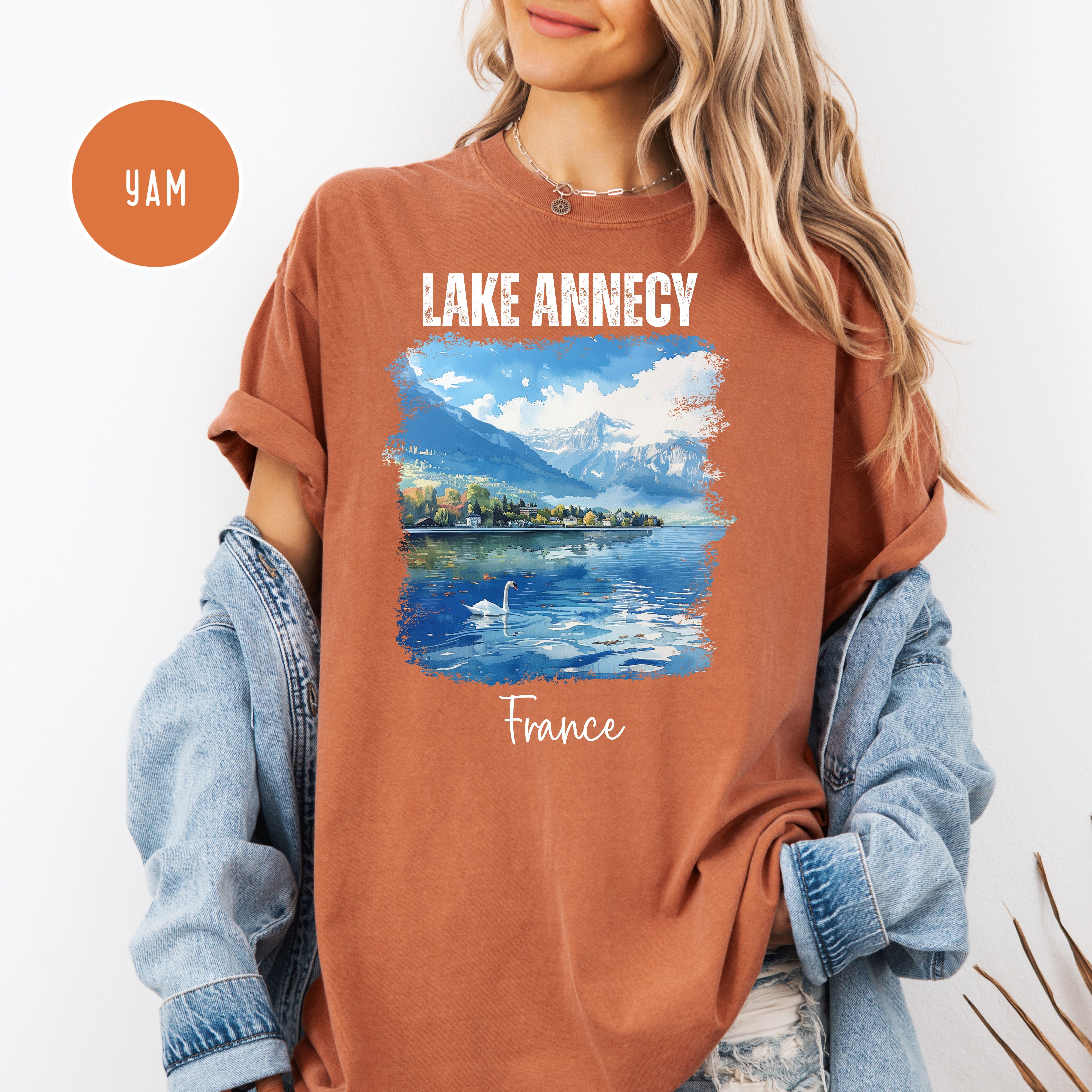 Lake Annecy France in the French Alps Comfort Colors Tee