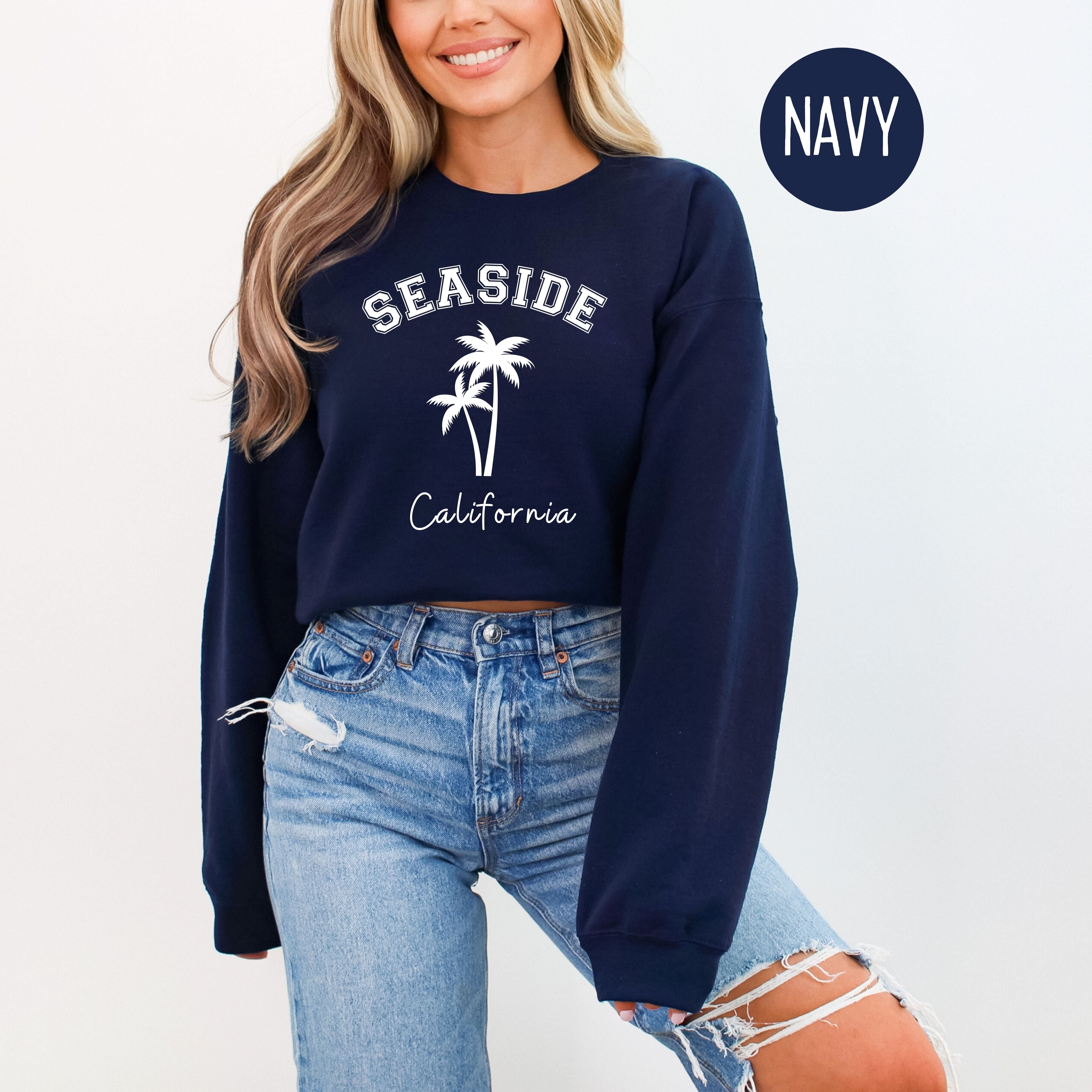 Seaside California Beach Vacation Gift Sweatshirt