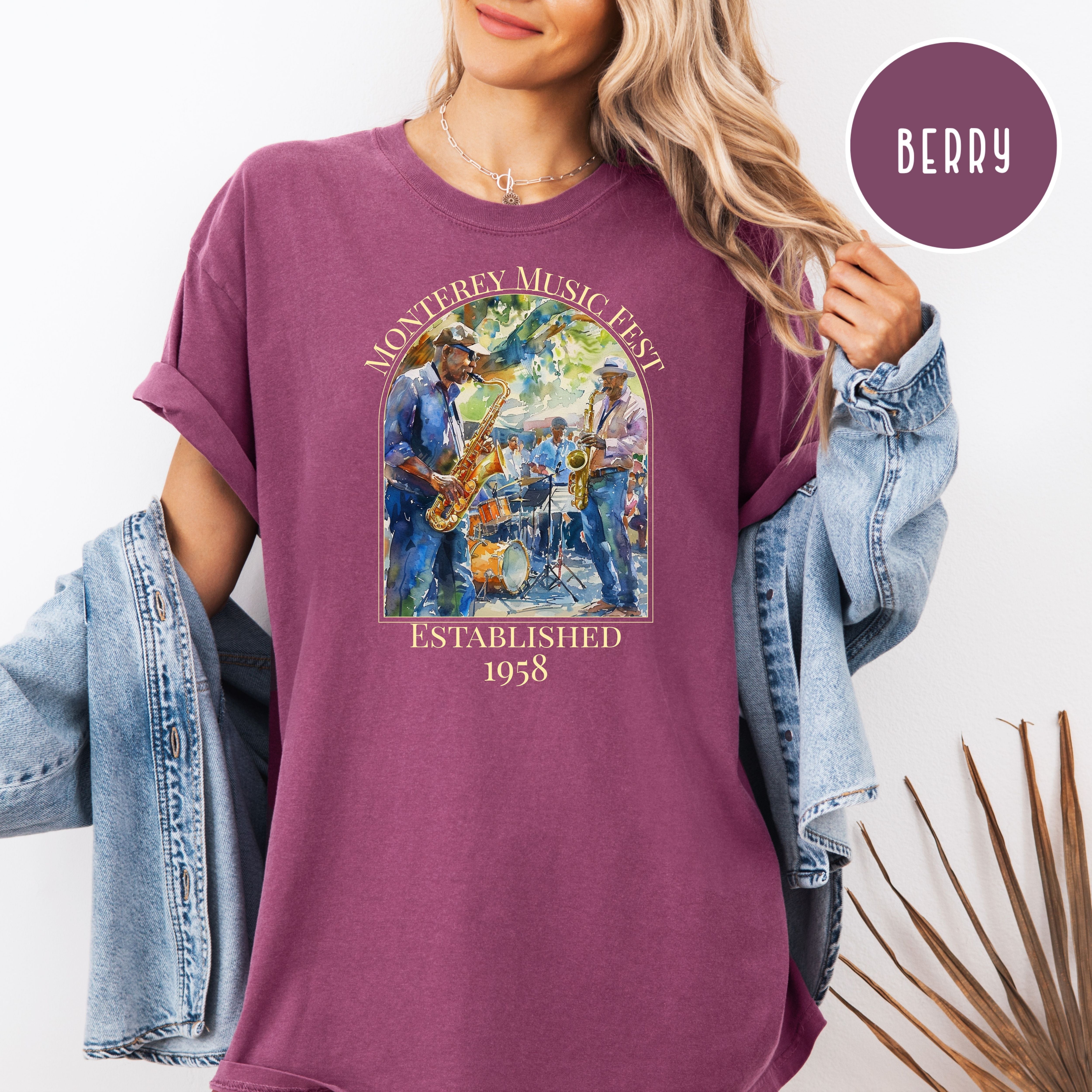 Monterey Music Festival Unisex Comfort Colors T-Shirt, Music Lover Gift, Monterey Vacation Gift Shirt, California Travel Shirt