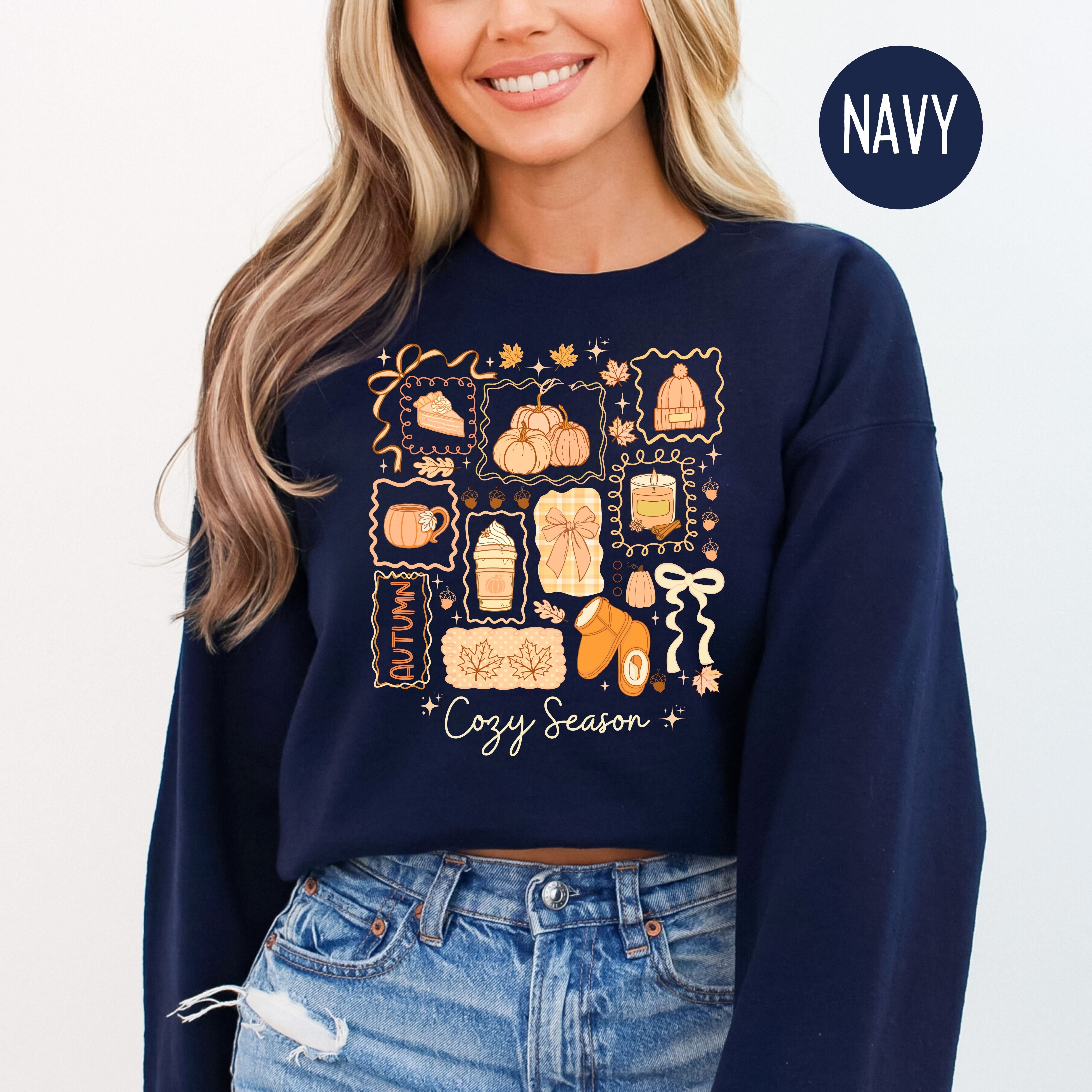 Cozy Season Autumn Long Sleeve Unisex Fall Sweatshirt