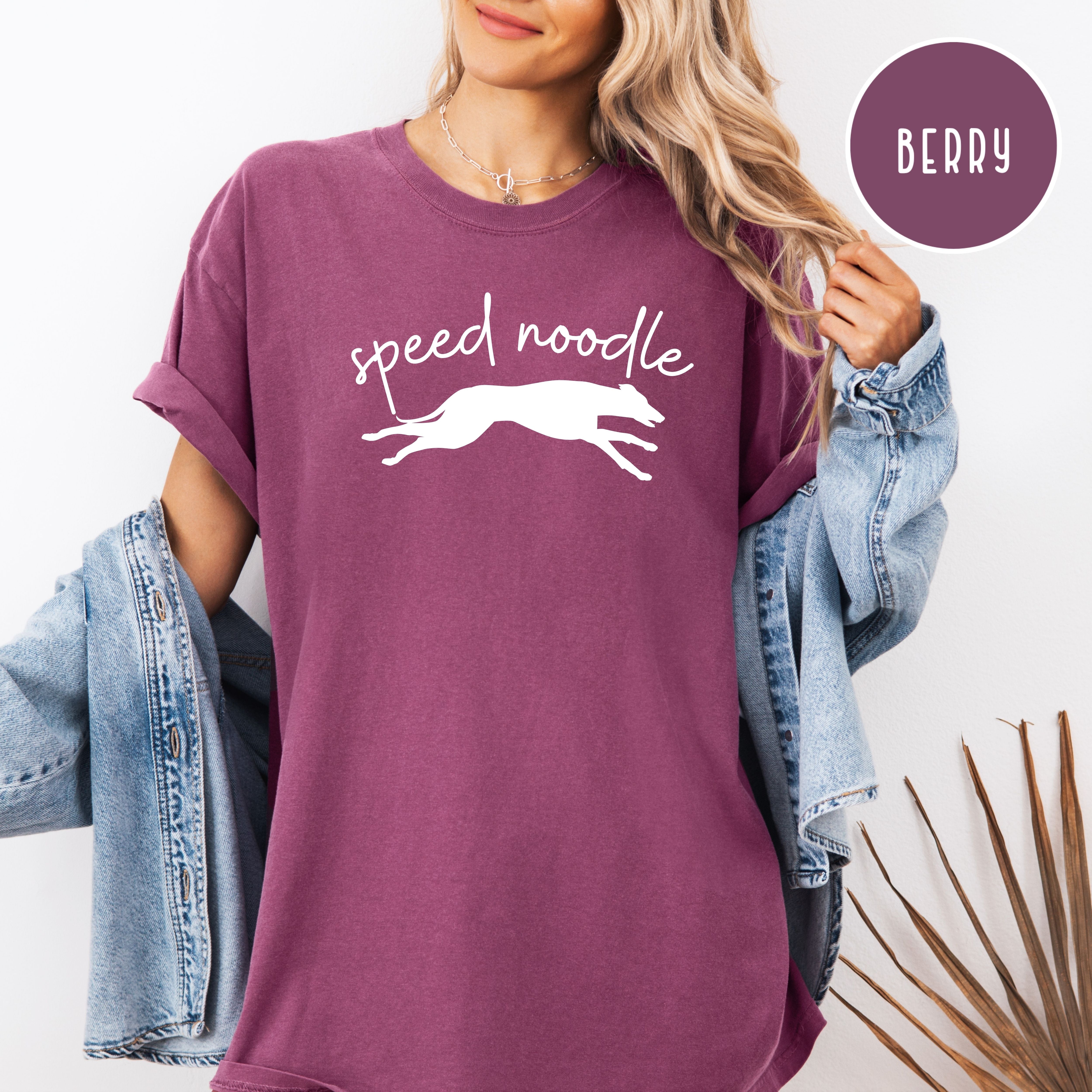 Speed Noodle Greyhound Lover Unisex Comfort Colors T-Shirt, Dog Lover Gift Shirt, Funny Animal Lover Shirt
