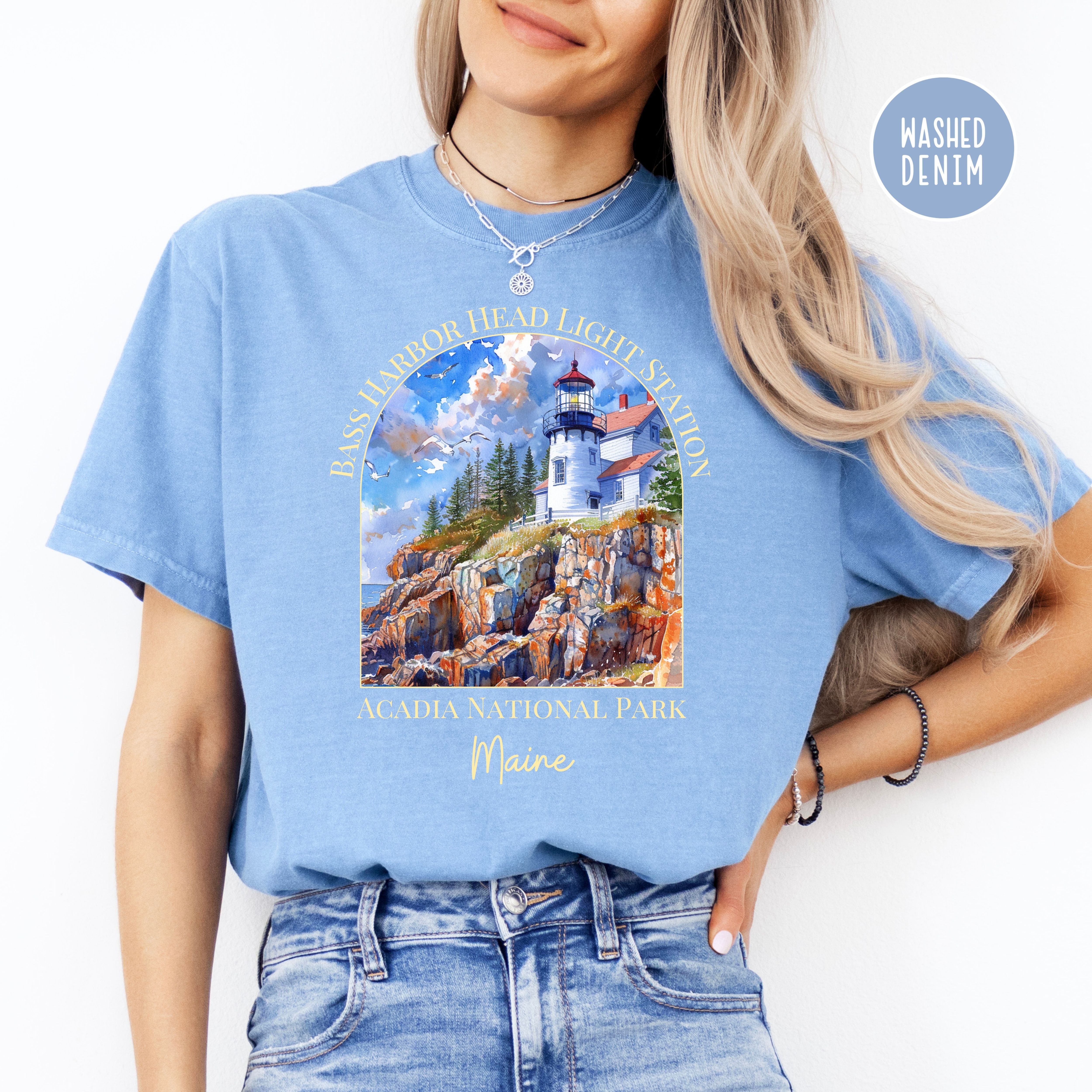 Bass Harbor Maine Lighthouse Tee