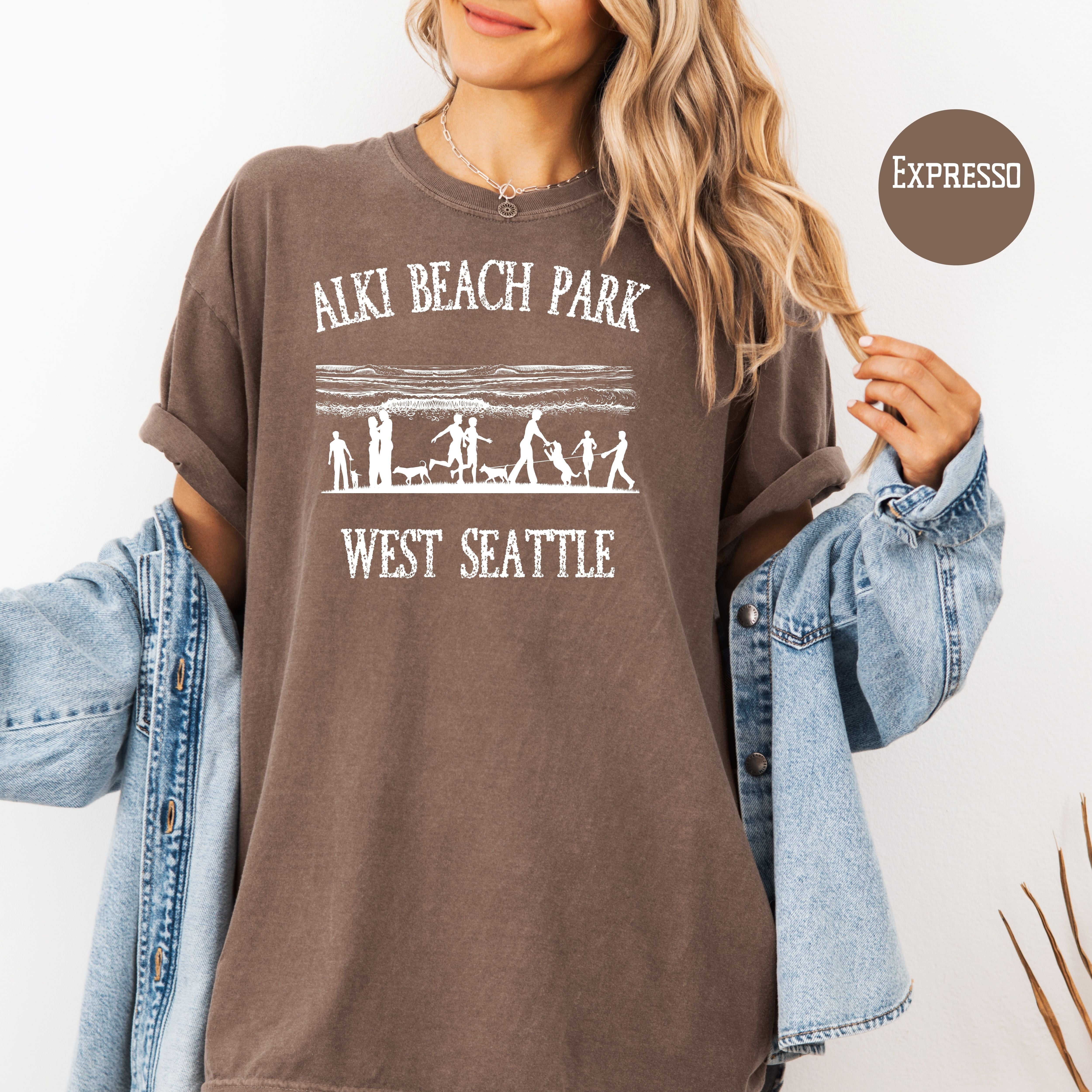Alki Beach Park West Seattle Comfort Colors Tee Shirt