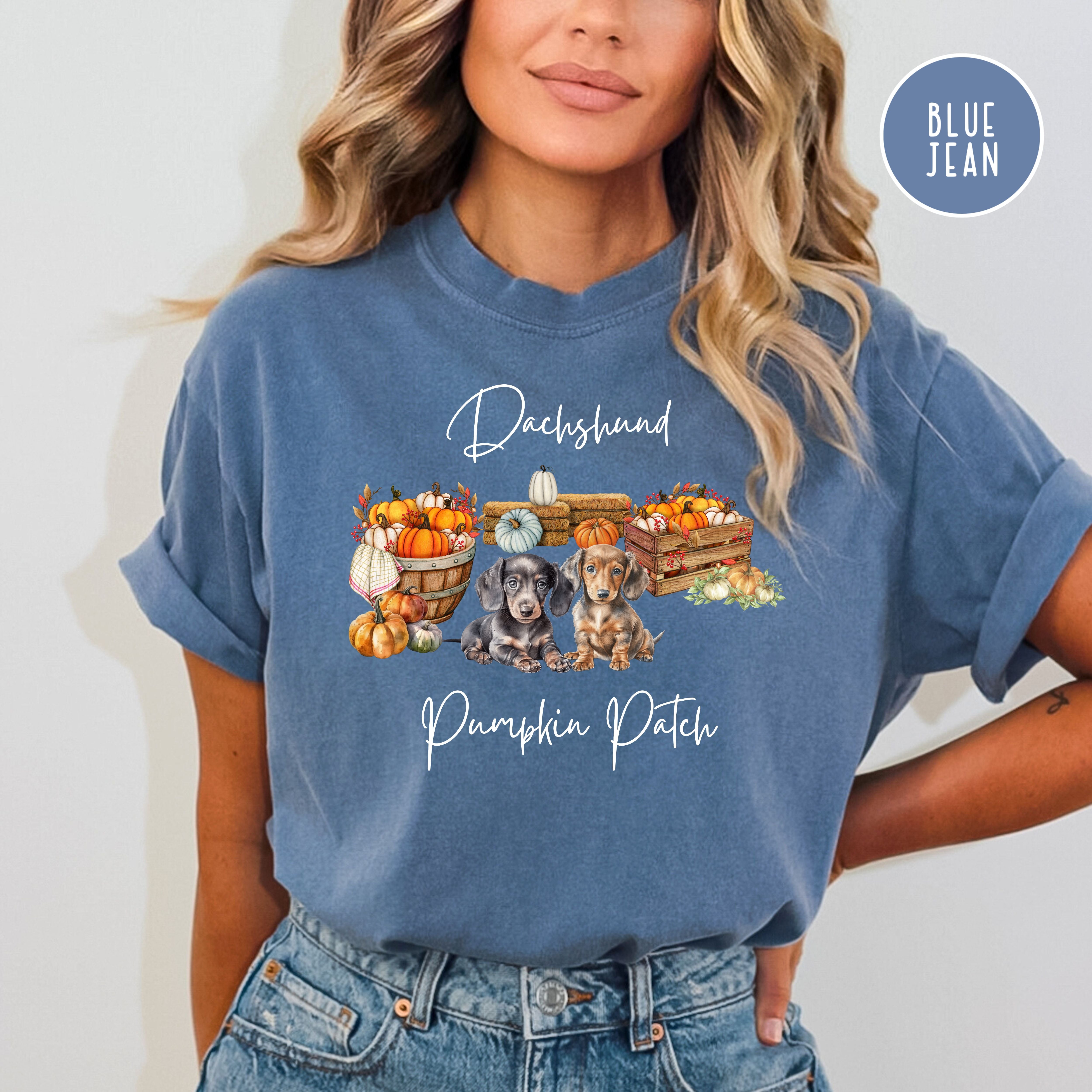 Dachshund Pumpkin Patch Comfort Colors® Thanksgiving Tee