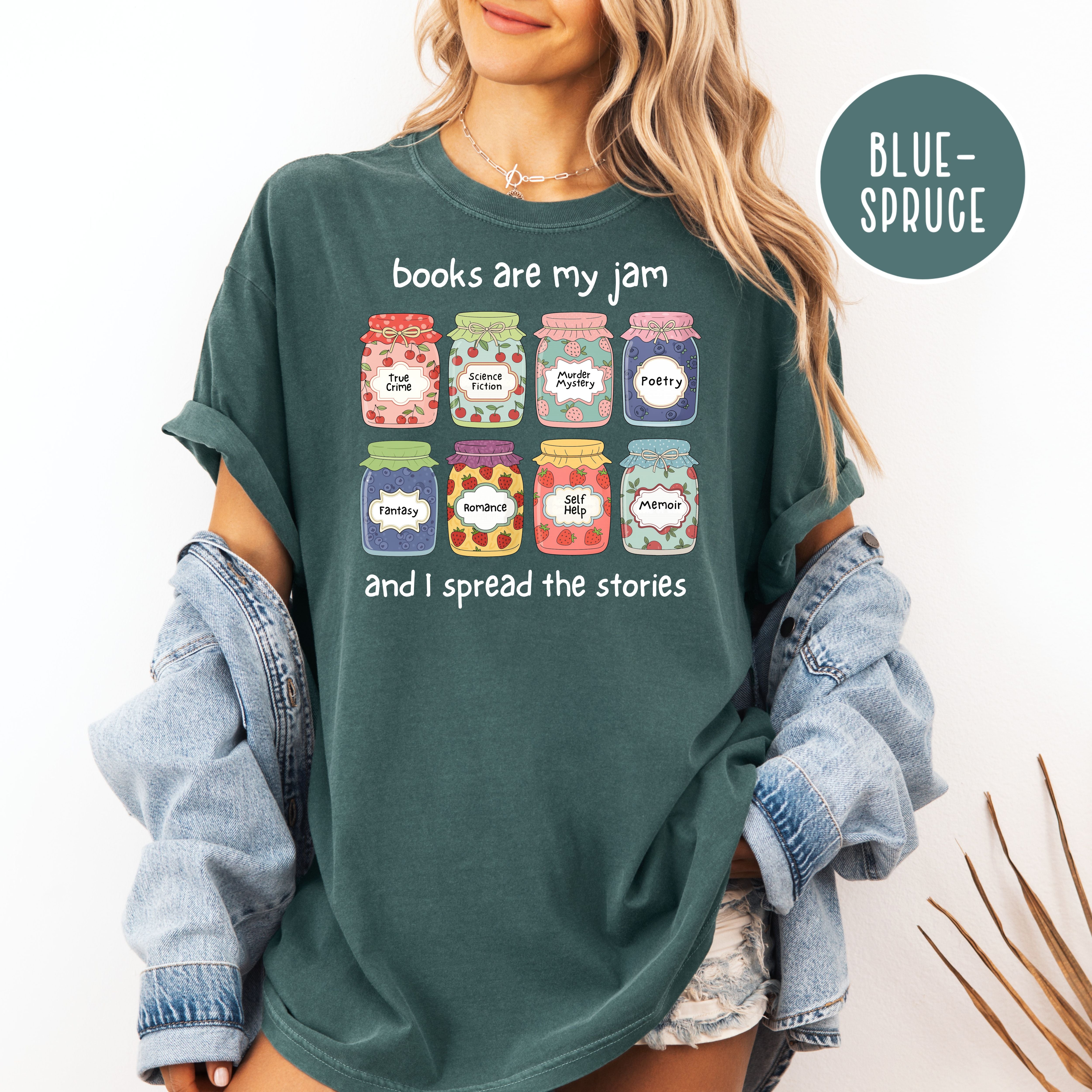 Books Are My Jam Comfort Colors Jam Jars T-Shirt, Book Lover Gift