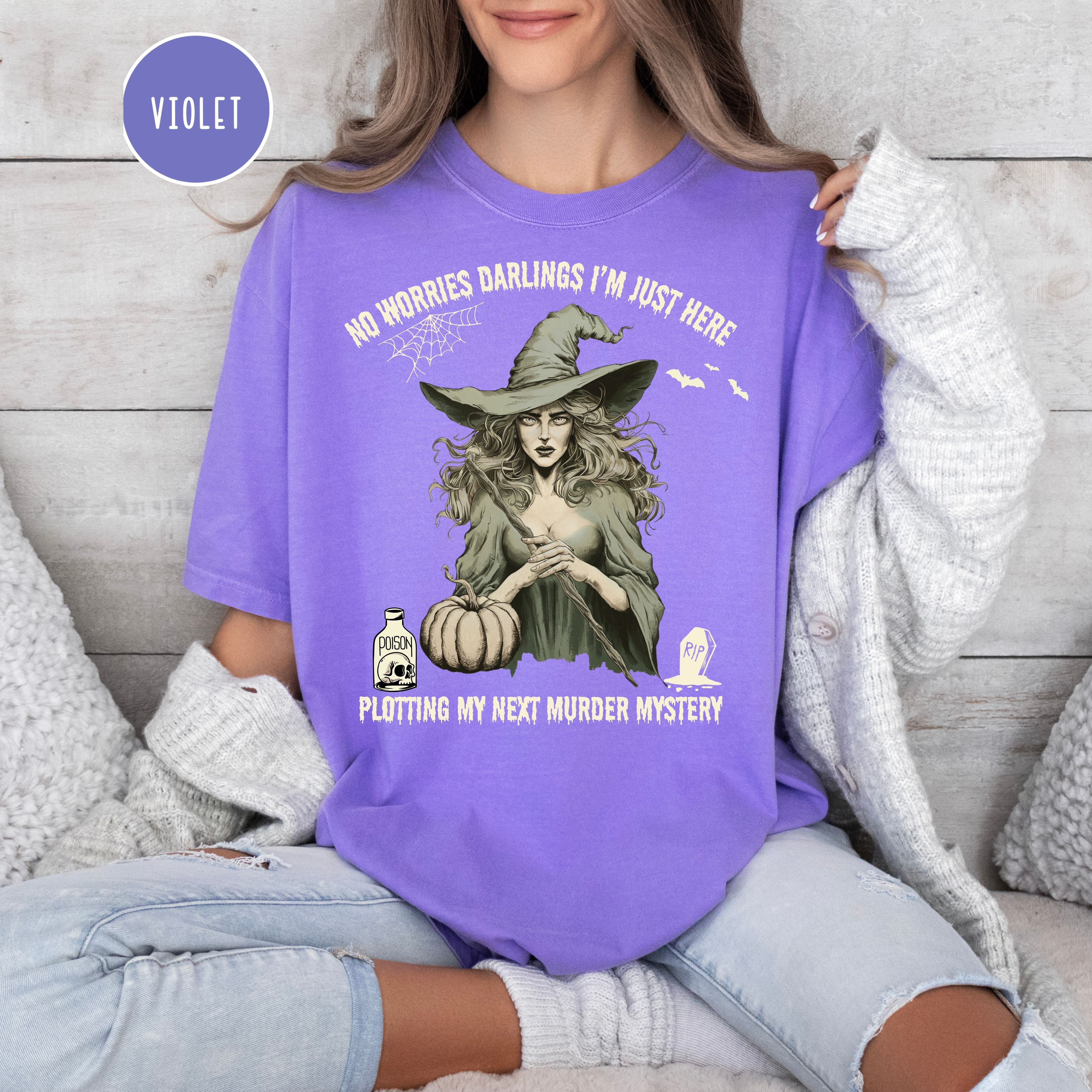 Murder Mystery Writers Comfort Colors Halloween Tee