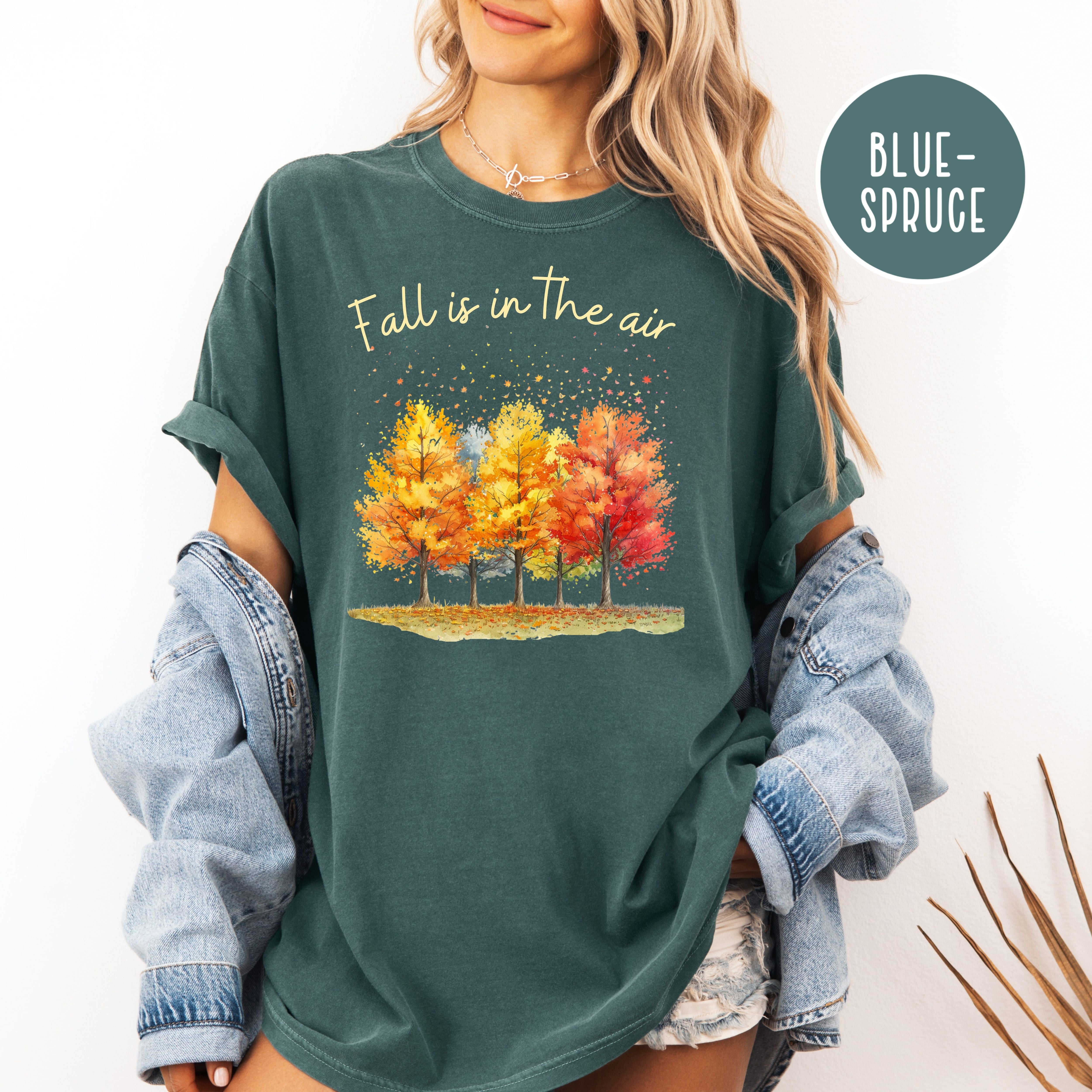 Fall is in The Air Autumn Vibes Colorful Fall Leaves Comfort Colors Tee