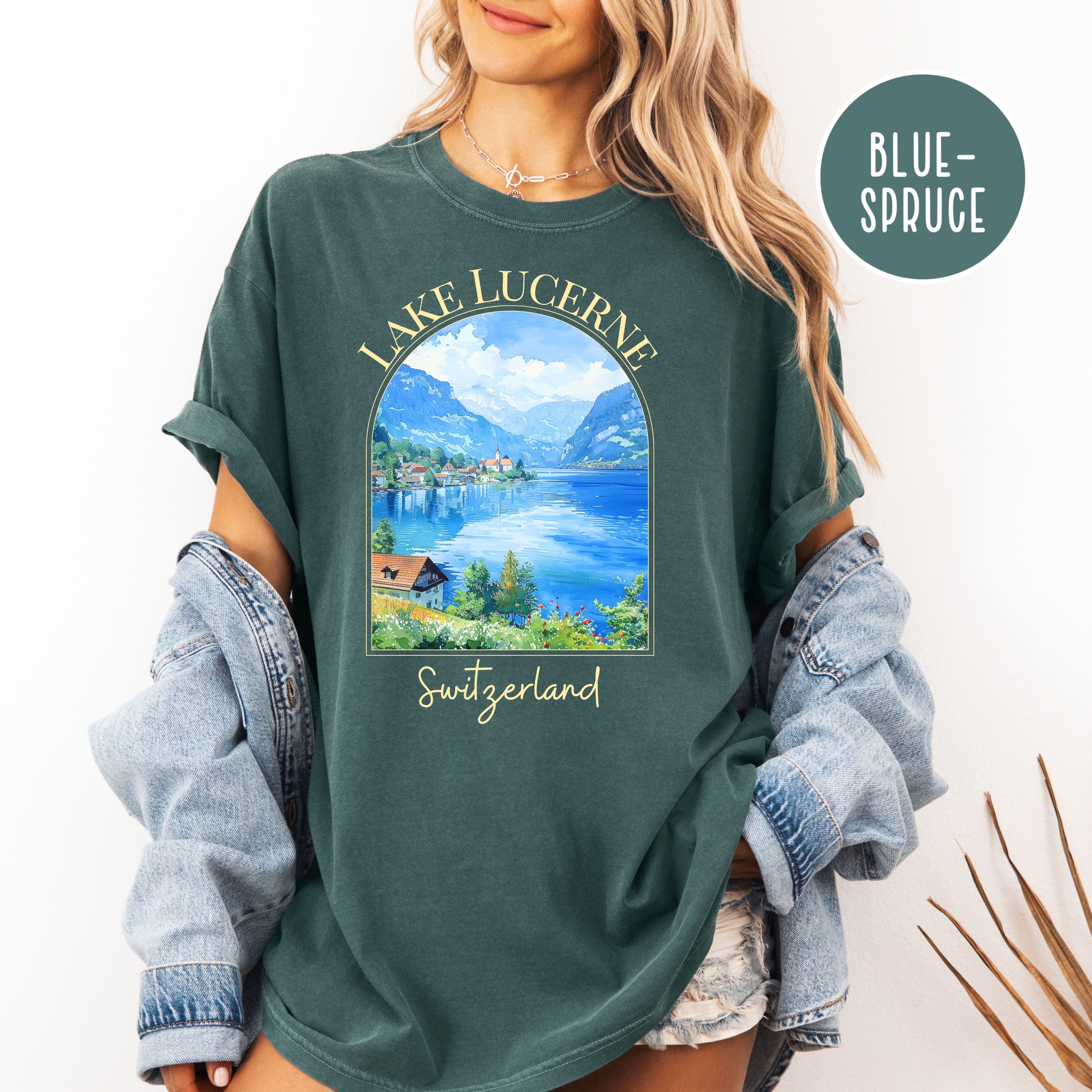 Lake Lucerne Switzerland Comfort Colors Tee