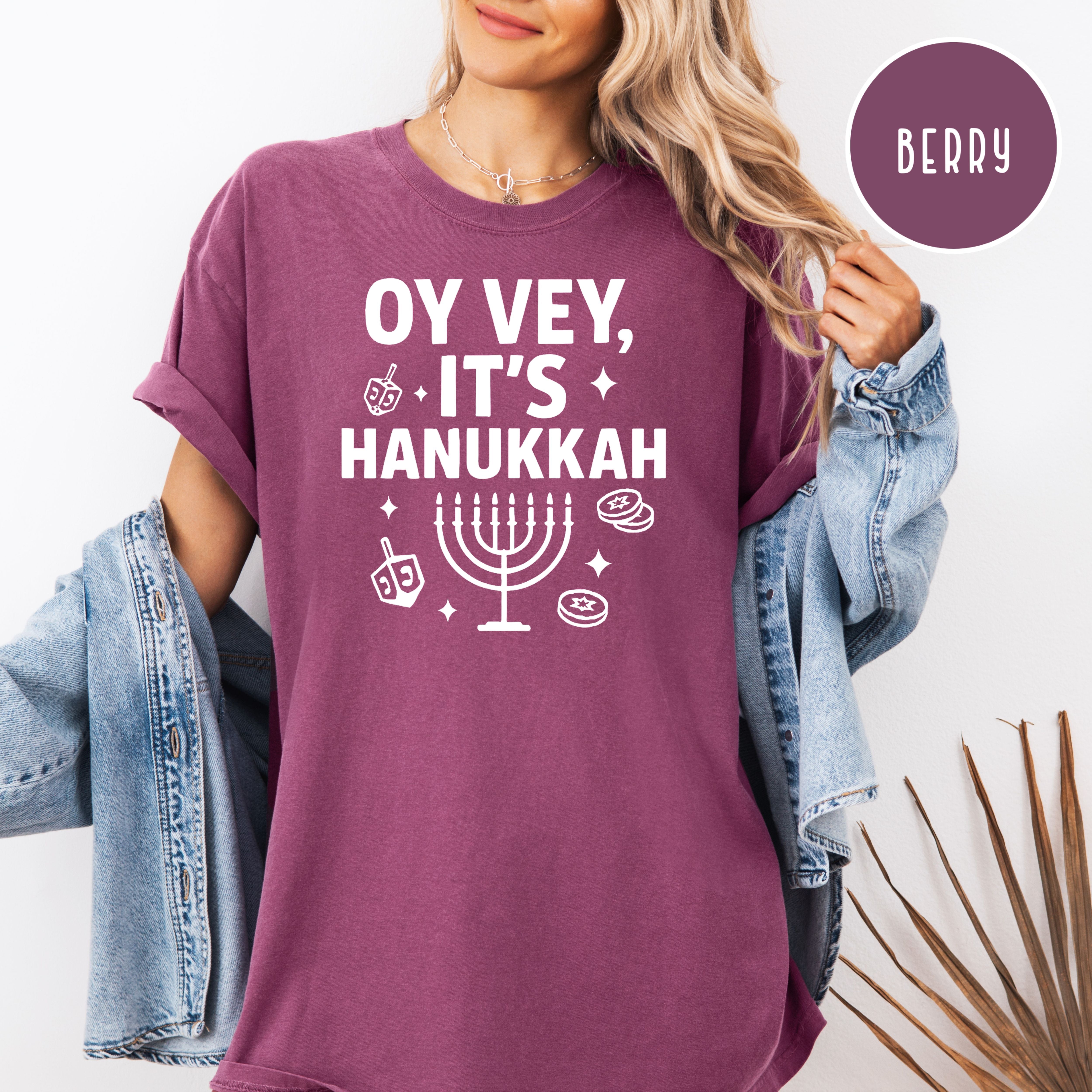 Oy Vey It's Hanukkah Comfort Colors Unisex Tee