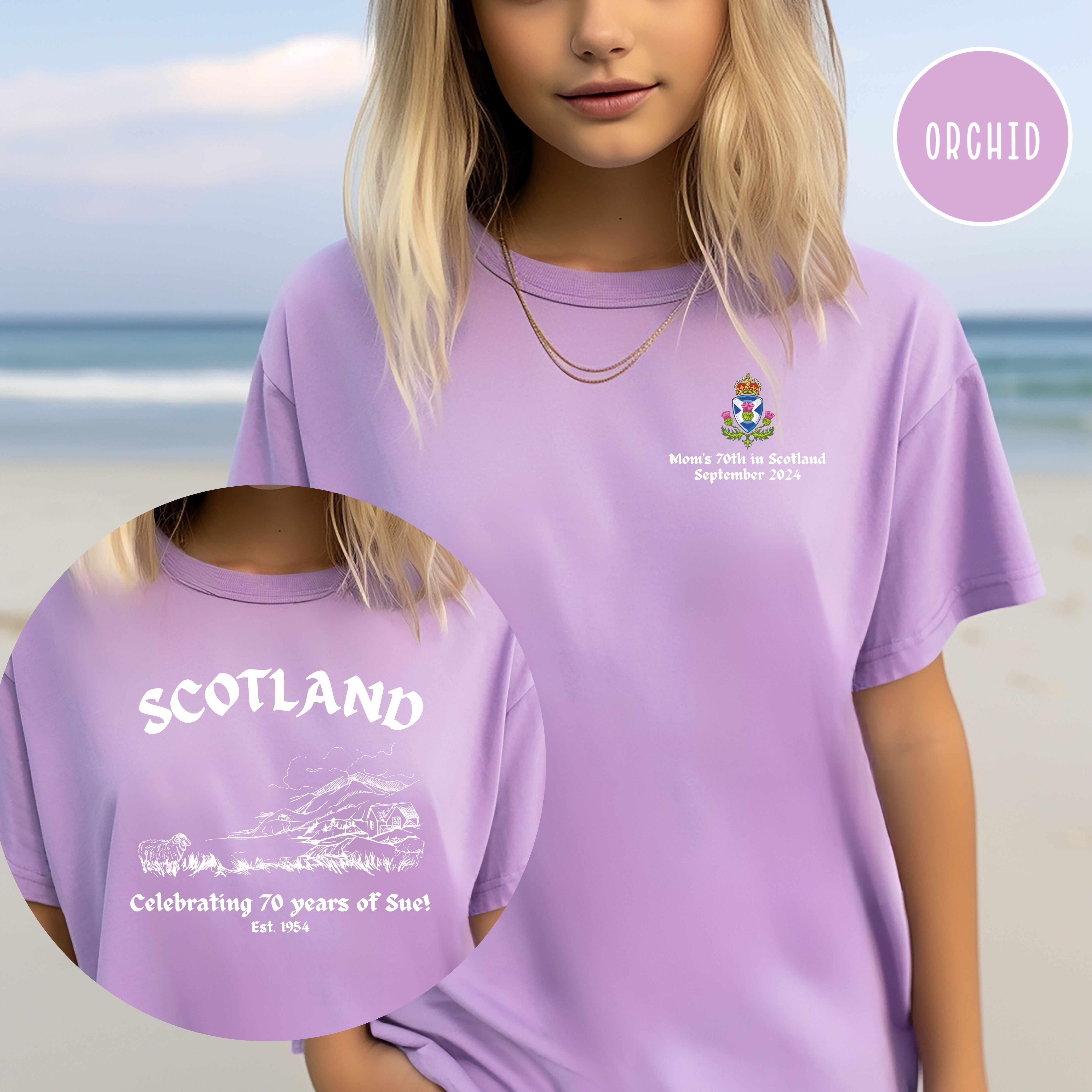 Scotland Custom 70th Bday Kids Youth Comfort Colors® Tee