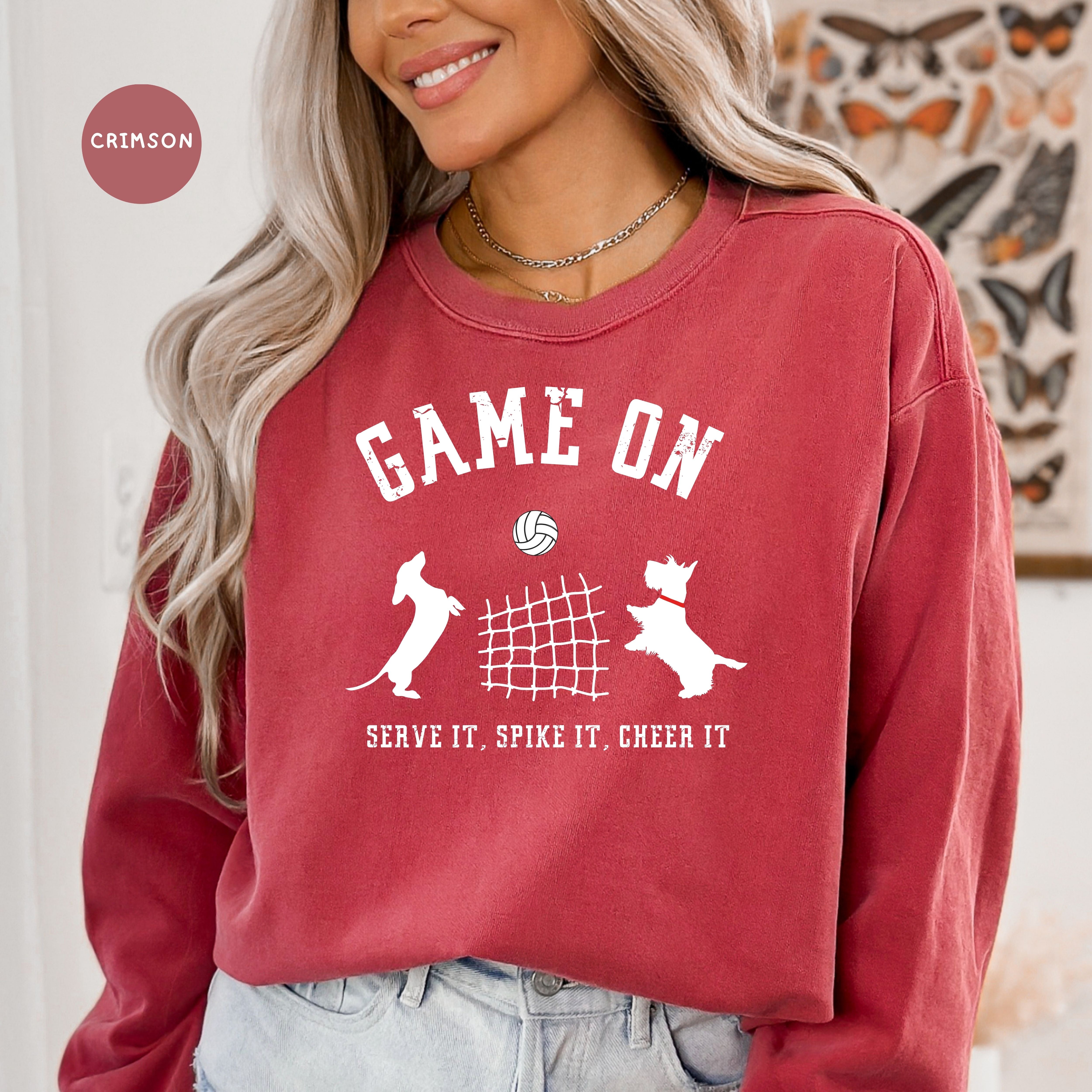 Volleyball Mom Dog Lover Comfort Colors® Game Day Sweatshirt