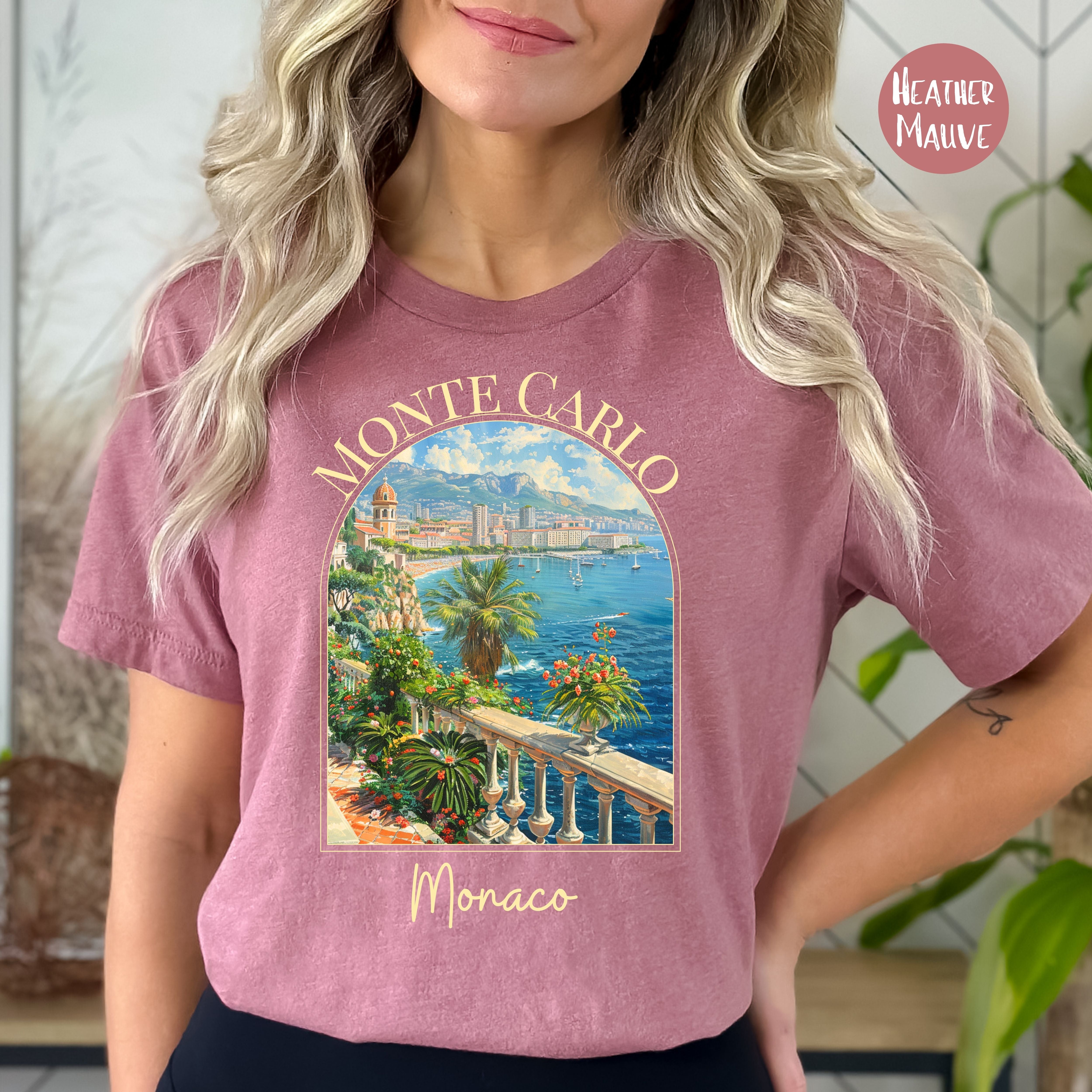 Monte Carlo Monaco Bella Canvas Tee