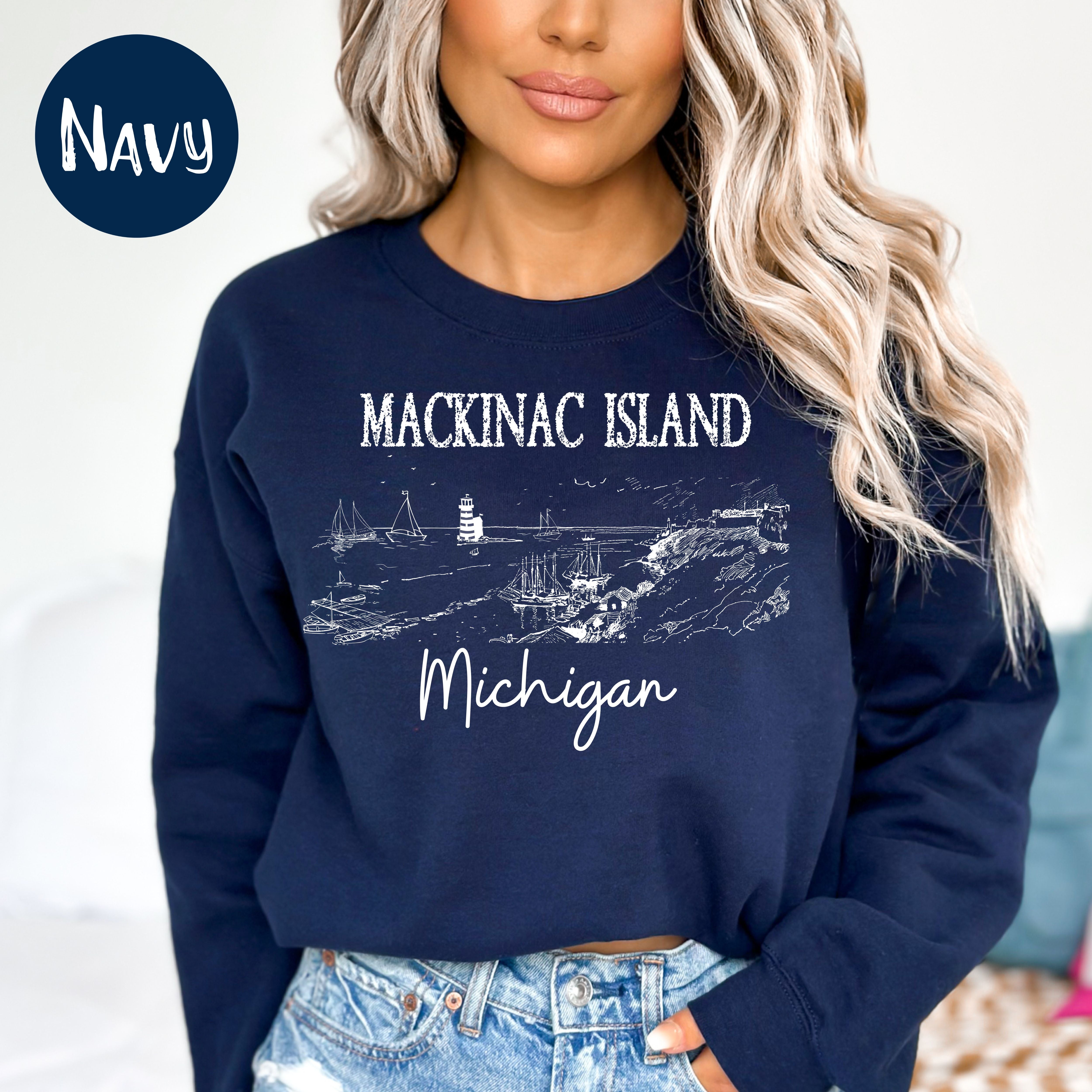 Mackinac Island Michigan Grunge Style Sweater