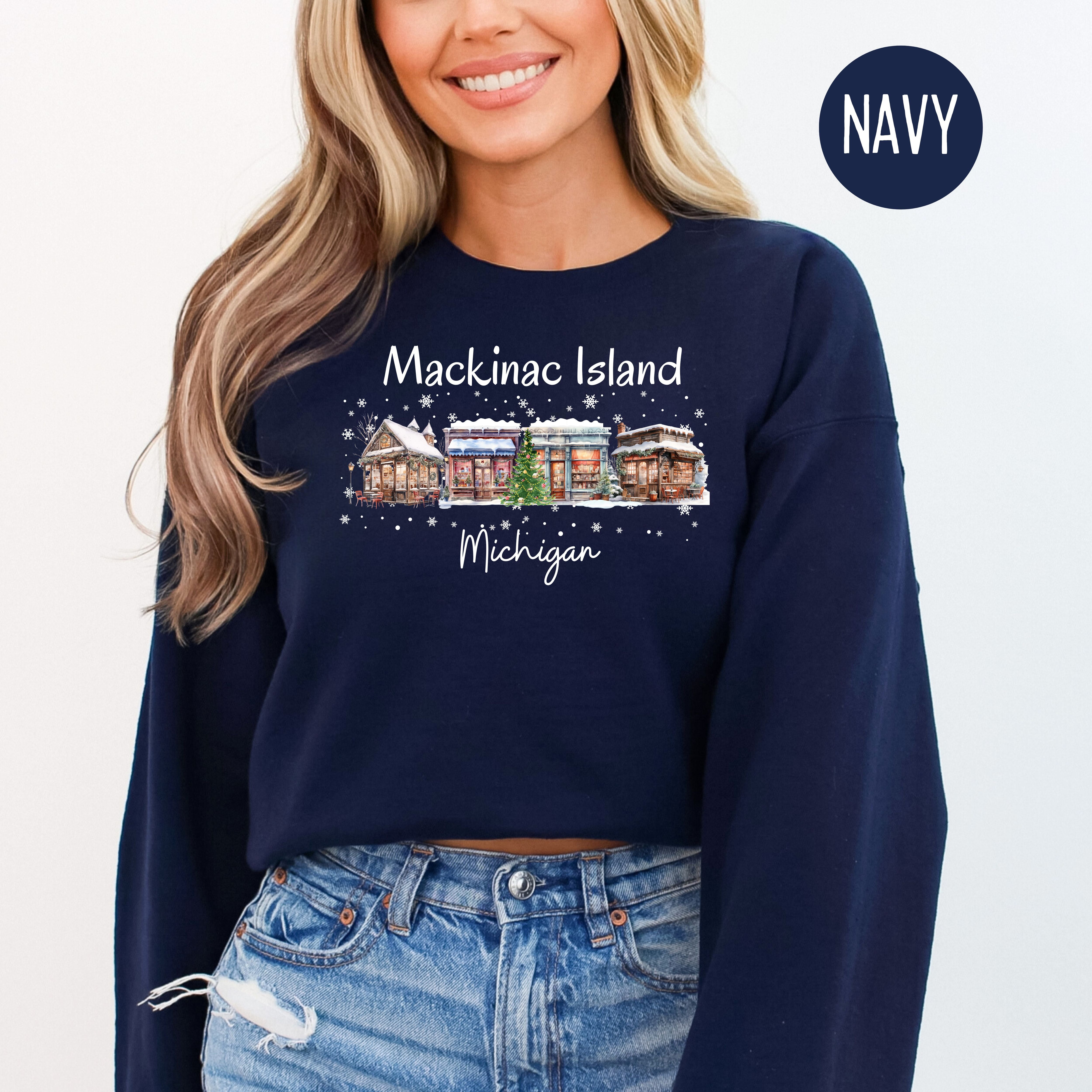 Mackinac Island Wisconsin Winter Sweatshirt