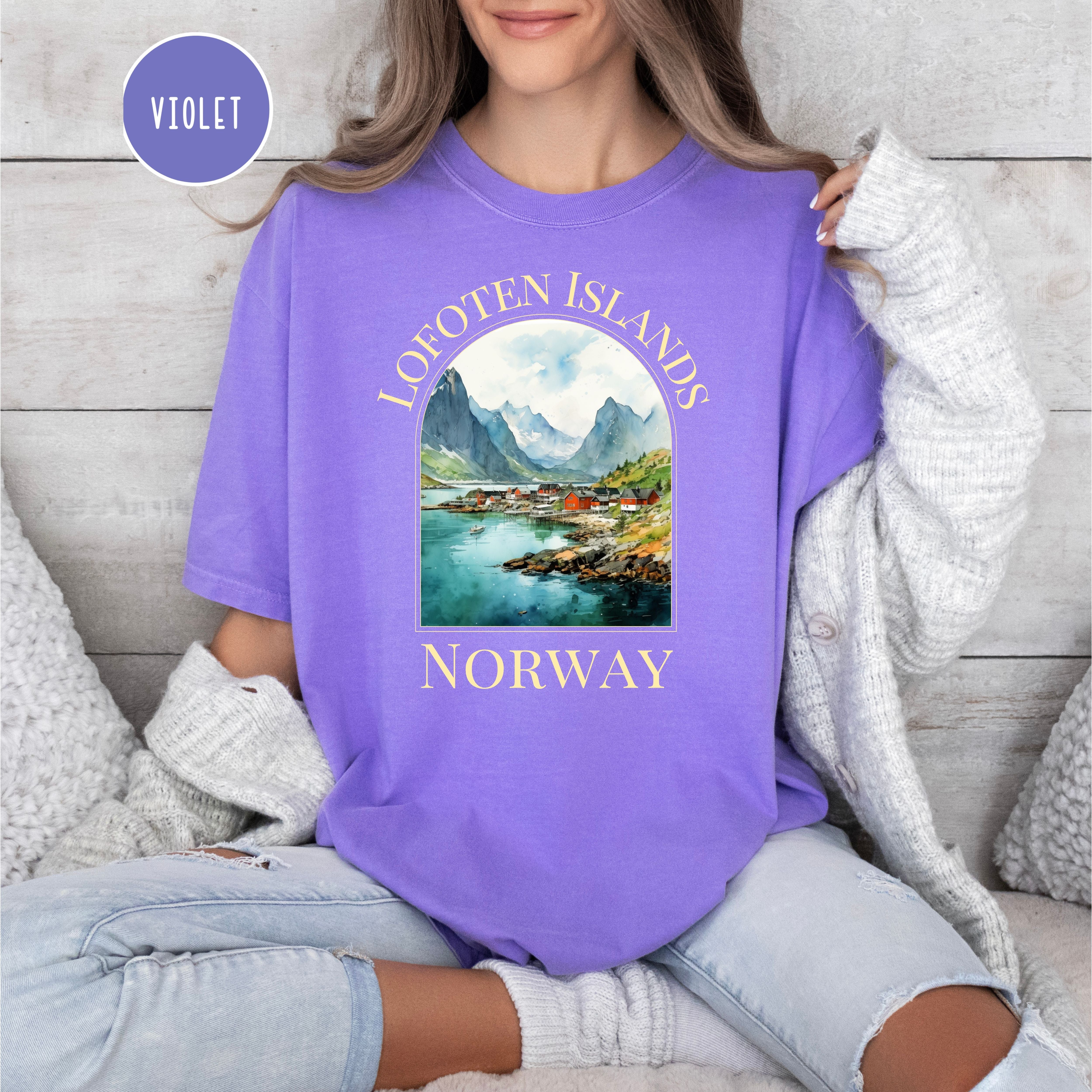 Lofoten Islands Norway Comfort Colors Tee