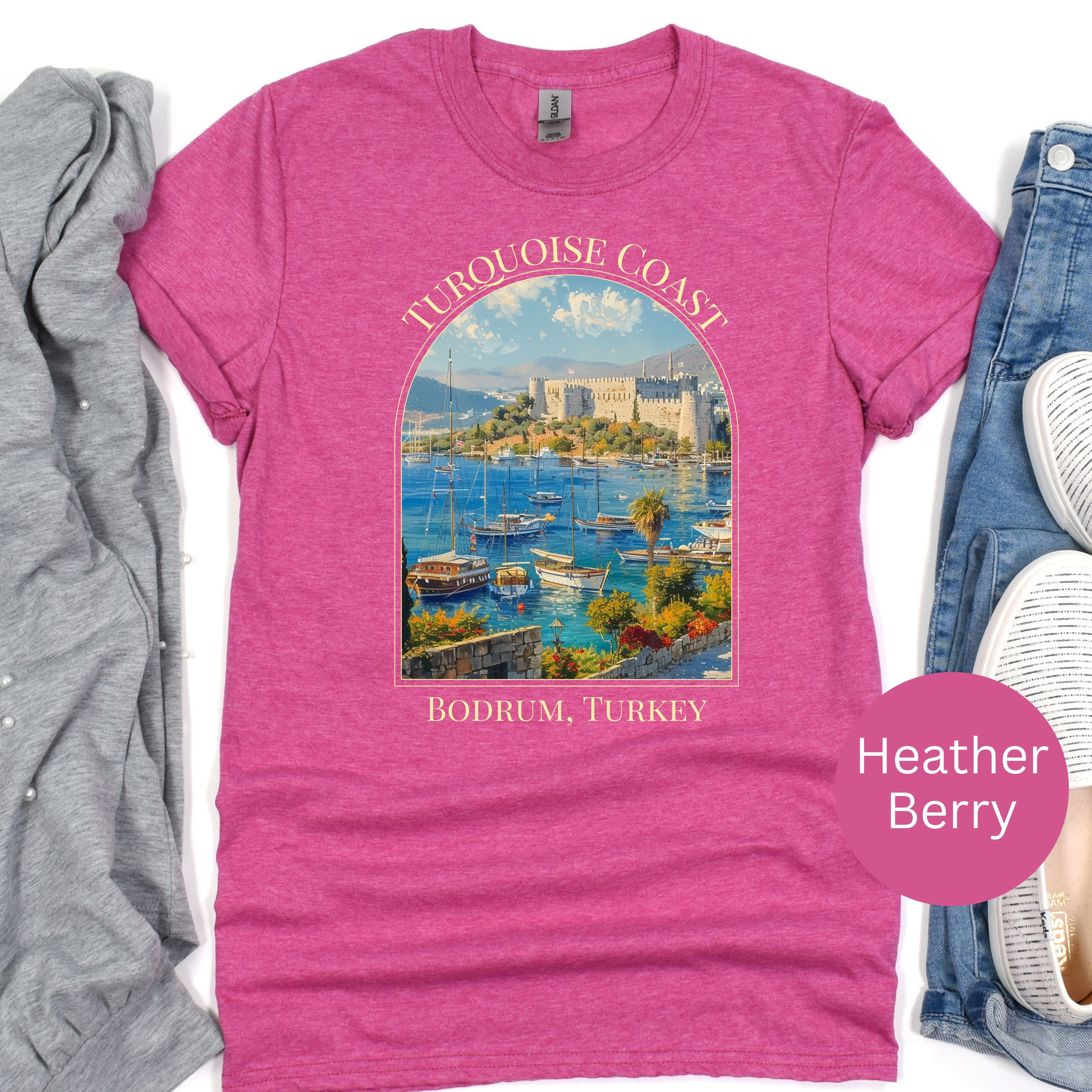 Turquoise Coast of Bodrum Turkey Soft-Style Unisex Tee