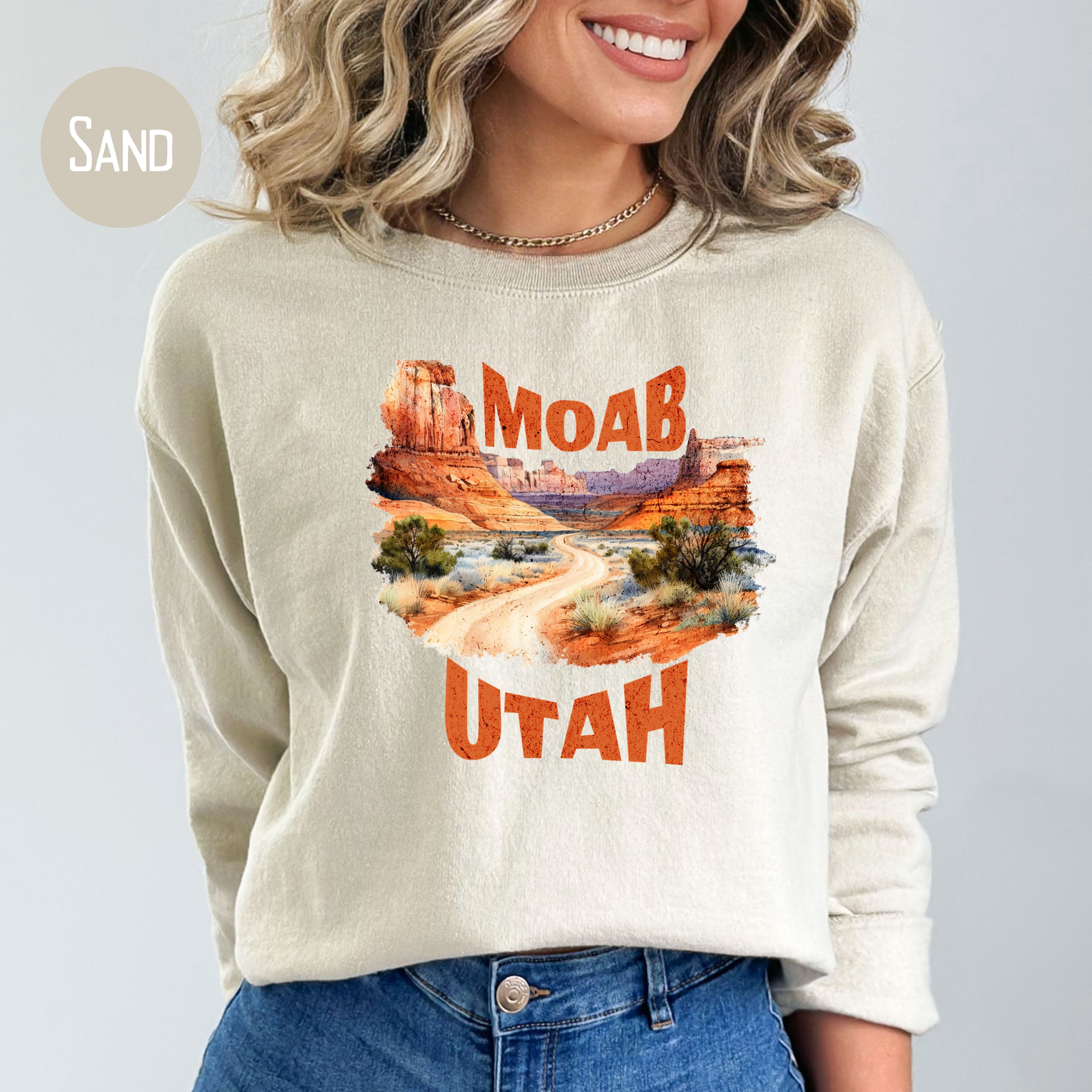 Moab Utah Grunge Style Sweatshirt