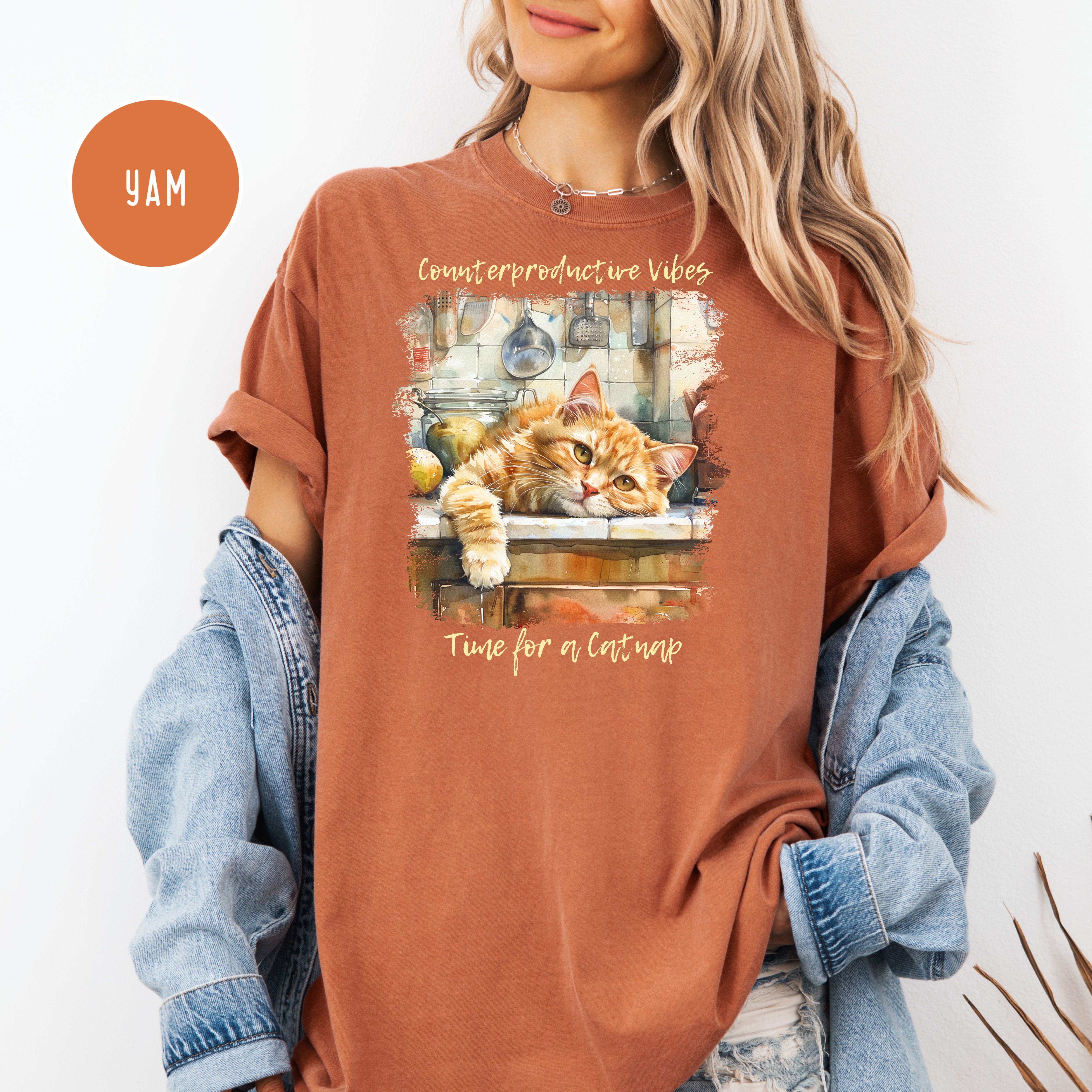 Cat Lover Comfort Colors T-Shirt Gift for Cat Owner