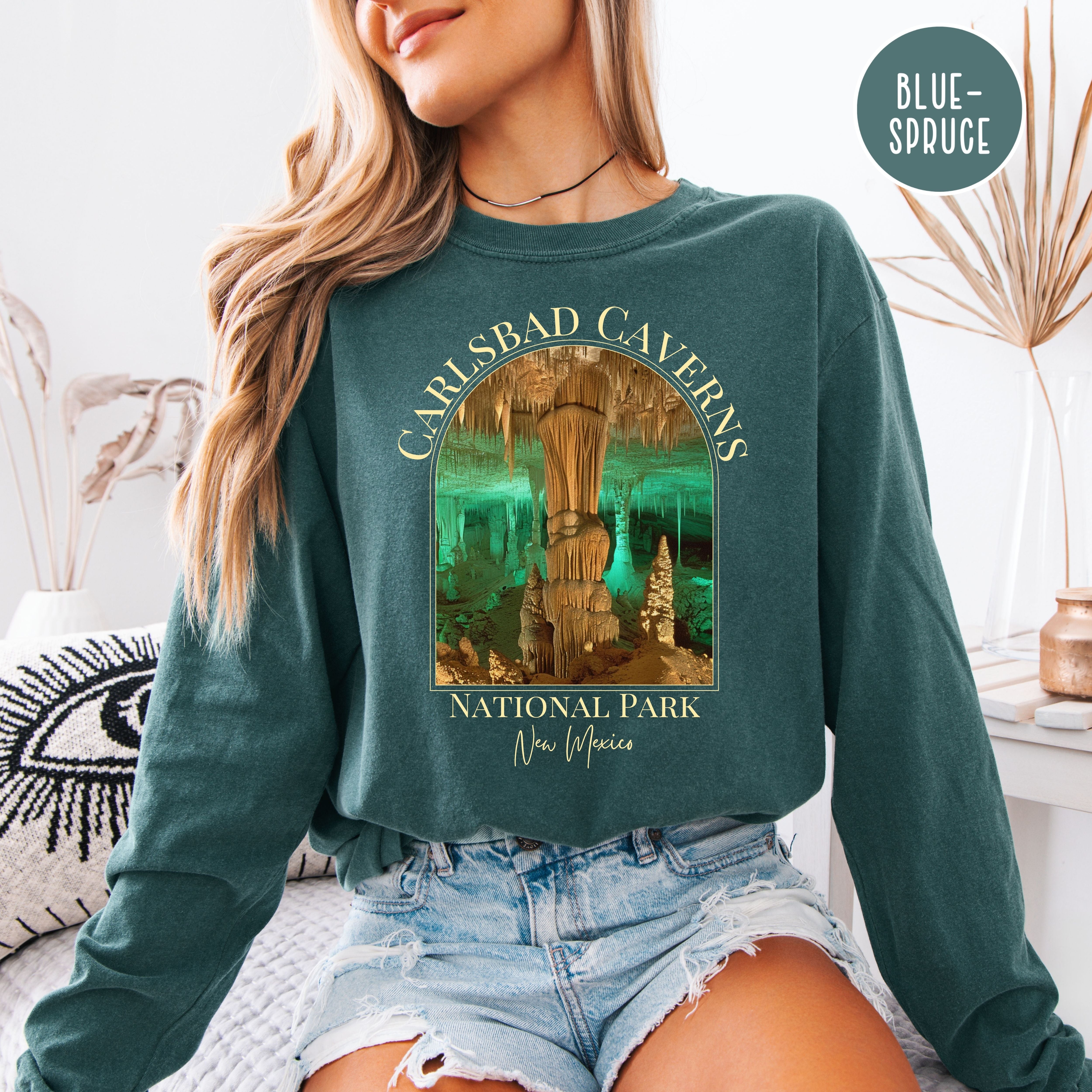 Carlsbad Cavern National Park New Mexico Comfort Colors Long Sleeve Unisex Tee