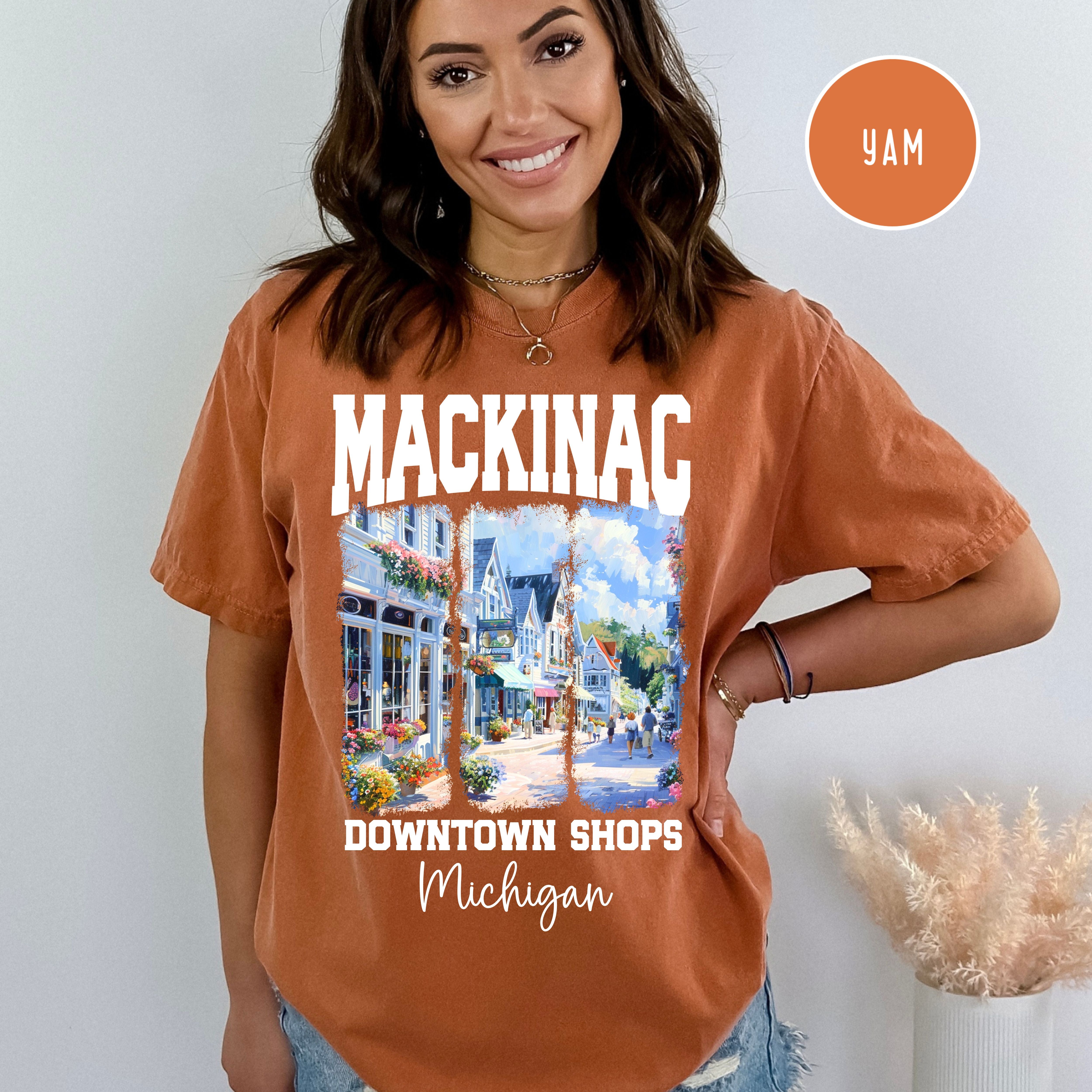 Mackinac Island Michigan Downtown Shops Comfort Colors® Tee