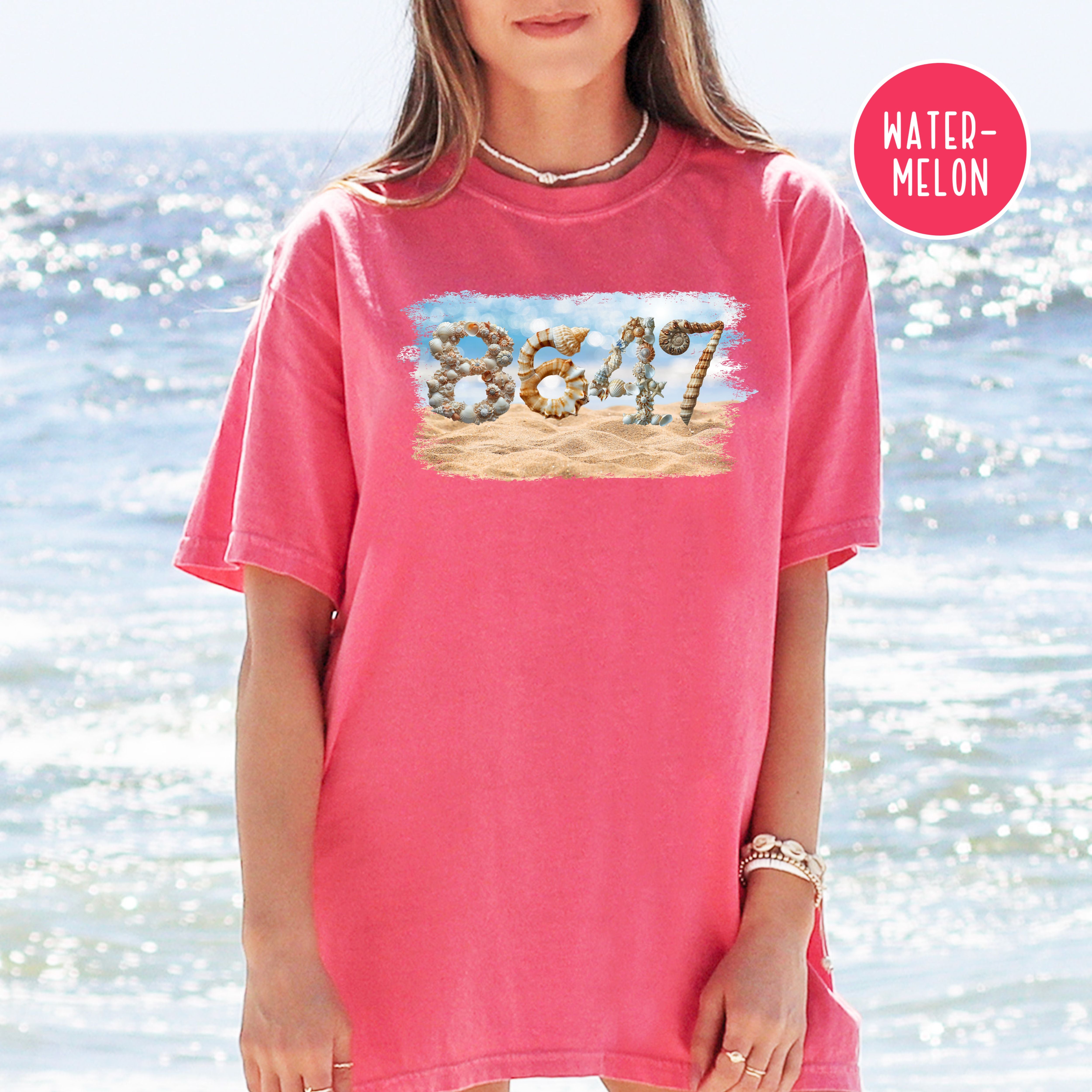 Subtle Anti Trump 8647 Seashells at the Beach Comfort Colors Tee