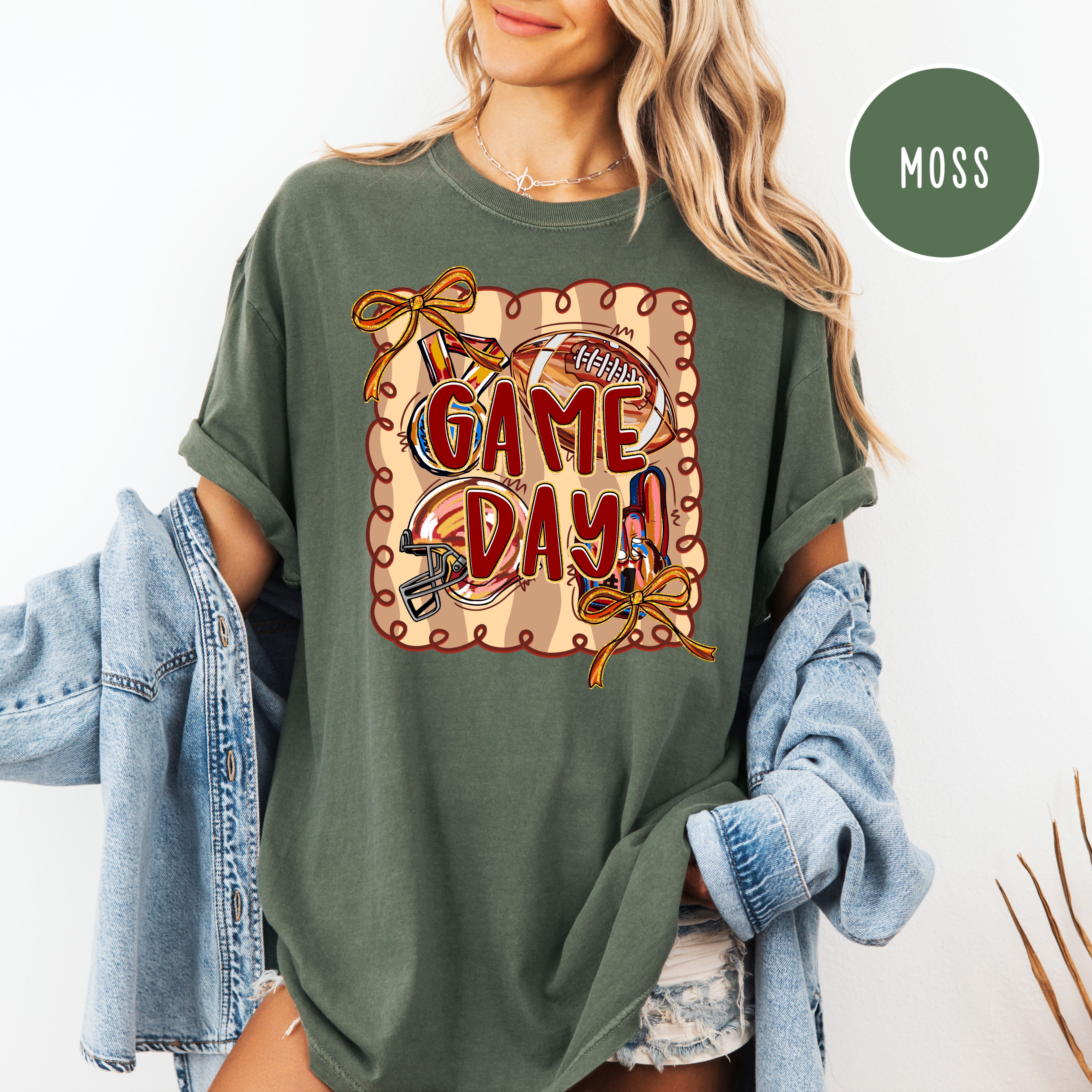 Game Day Comfort Colors Football Party Shirts