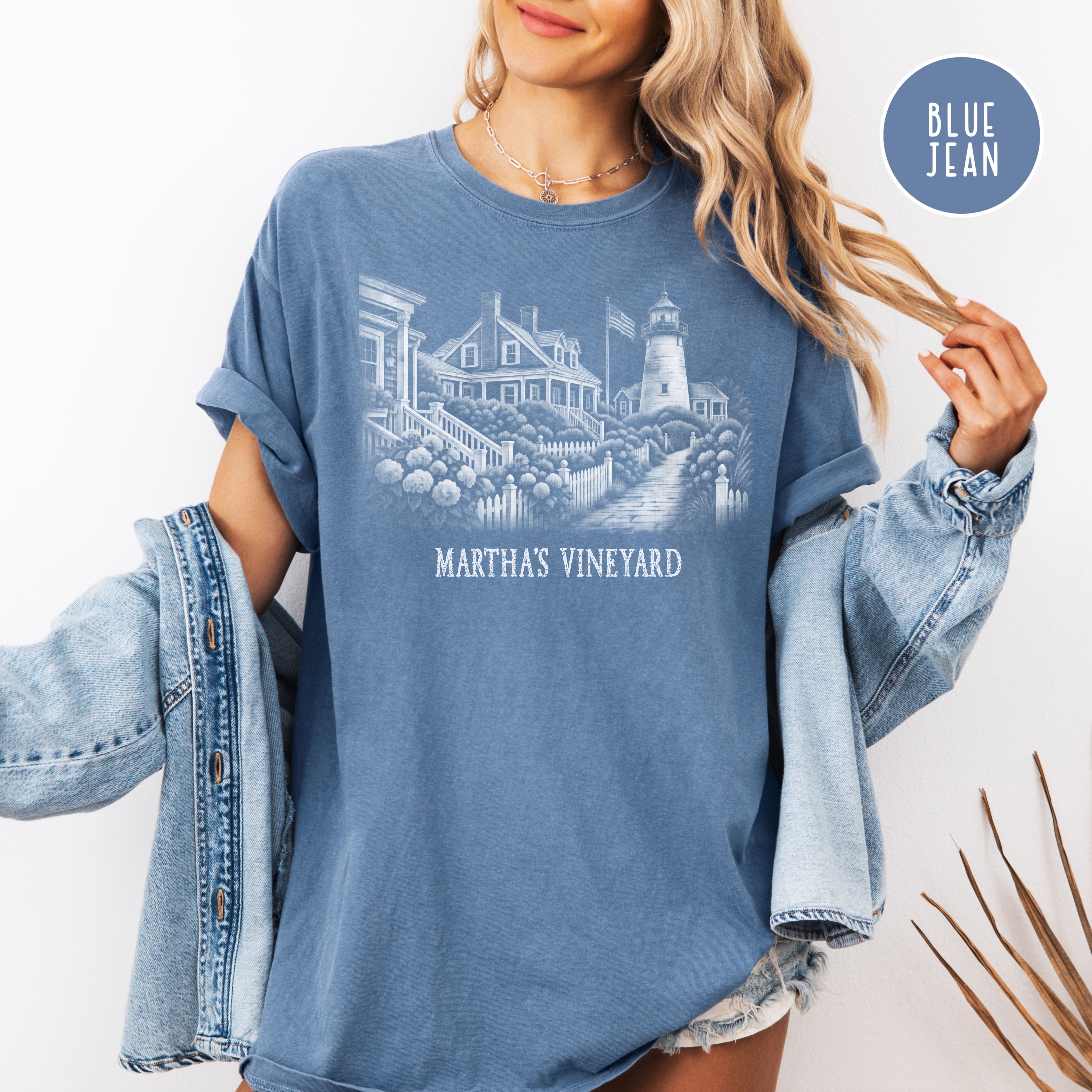 Martha's Vineyard Comfort Colors T-Shirt, The Vineyard Shirt, Martha's Vineyard Gift, Traveler Gift, Vineyard Massachusetts Gift