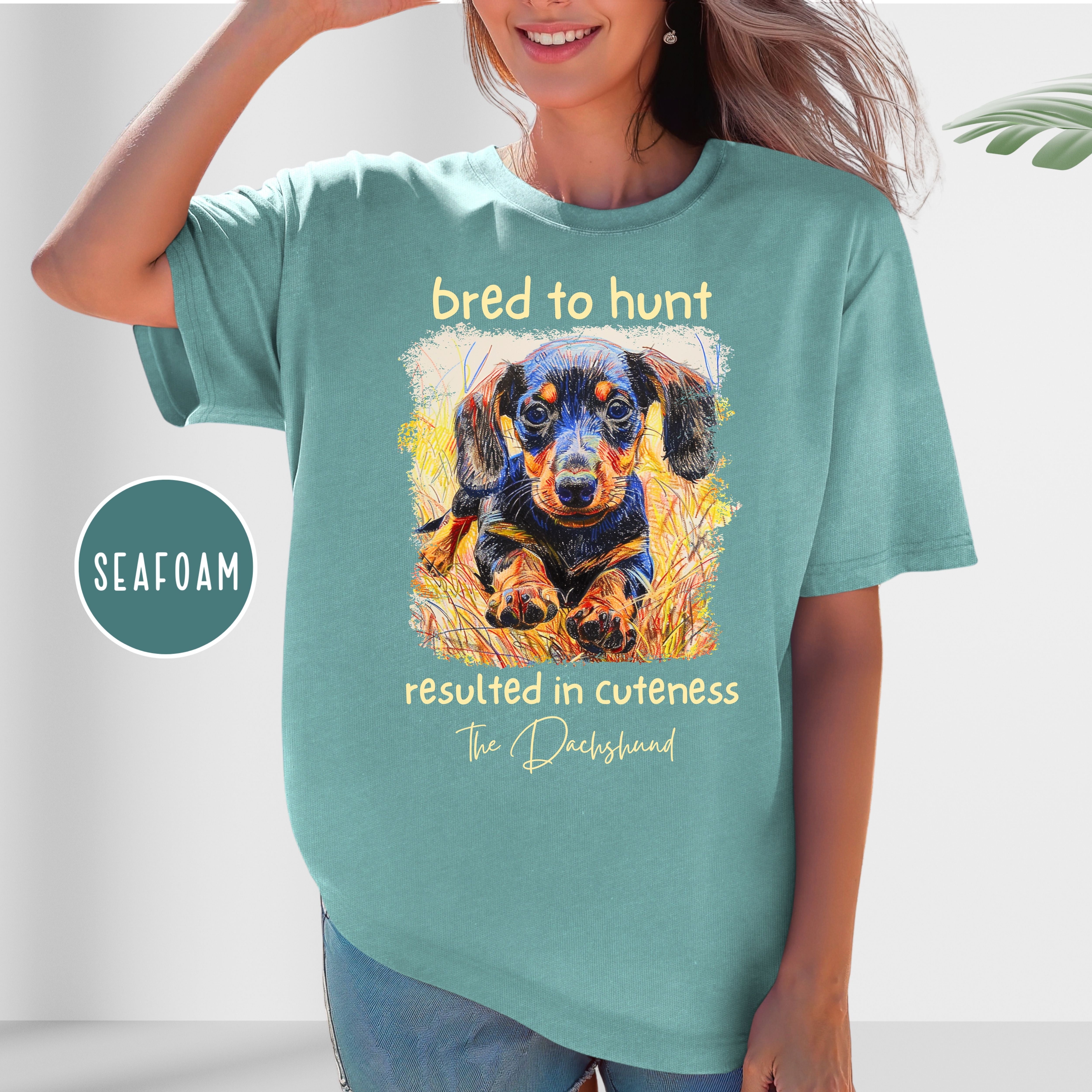 Dachshund Mama Comfort Colors T-Shirt, Doxie Lover Cuteness Shirt, Weiner Dog Lover Shirt, Dachshund Gift Shirt