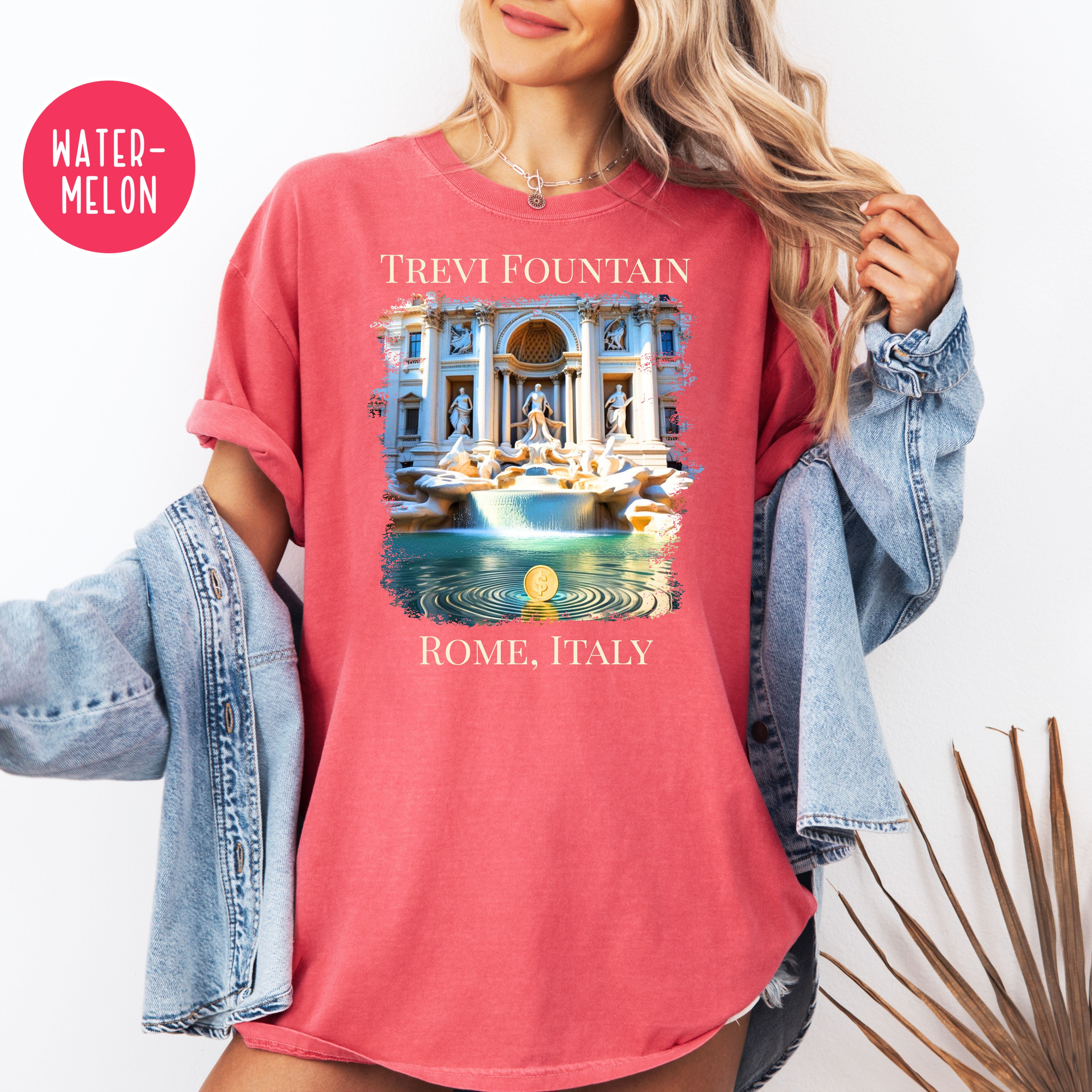 Trevi Fountain Rome Italy Comfort Colors Vacation Gift Tee