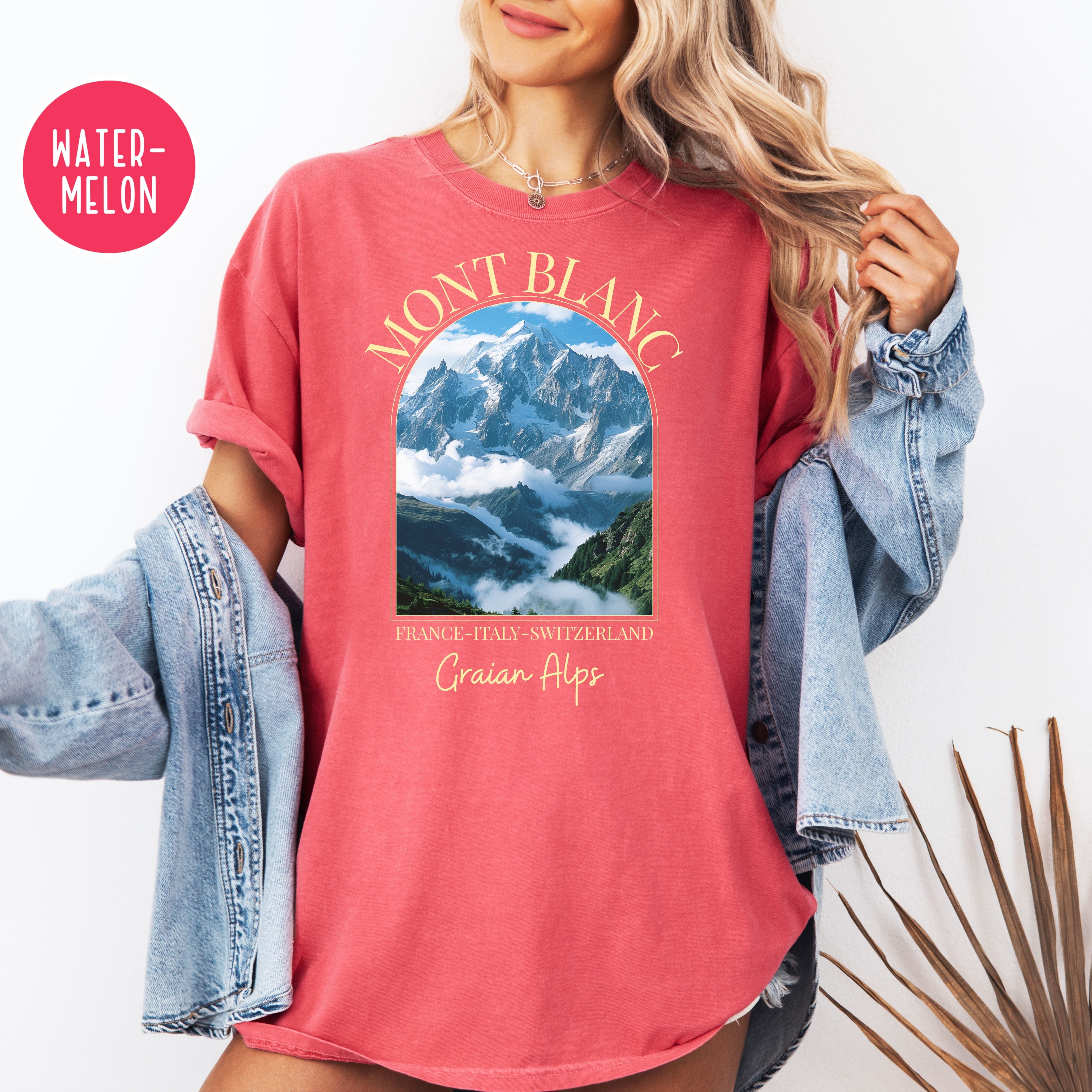 Mont Blanc Mountain France-Italy-Switzerland Comfort Colors Tee