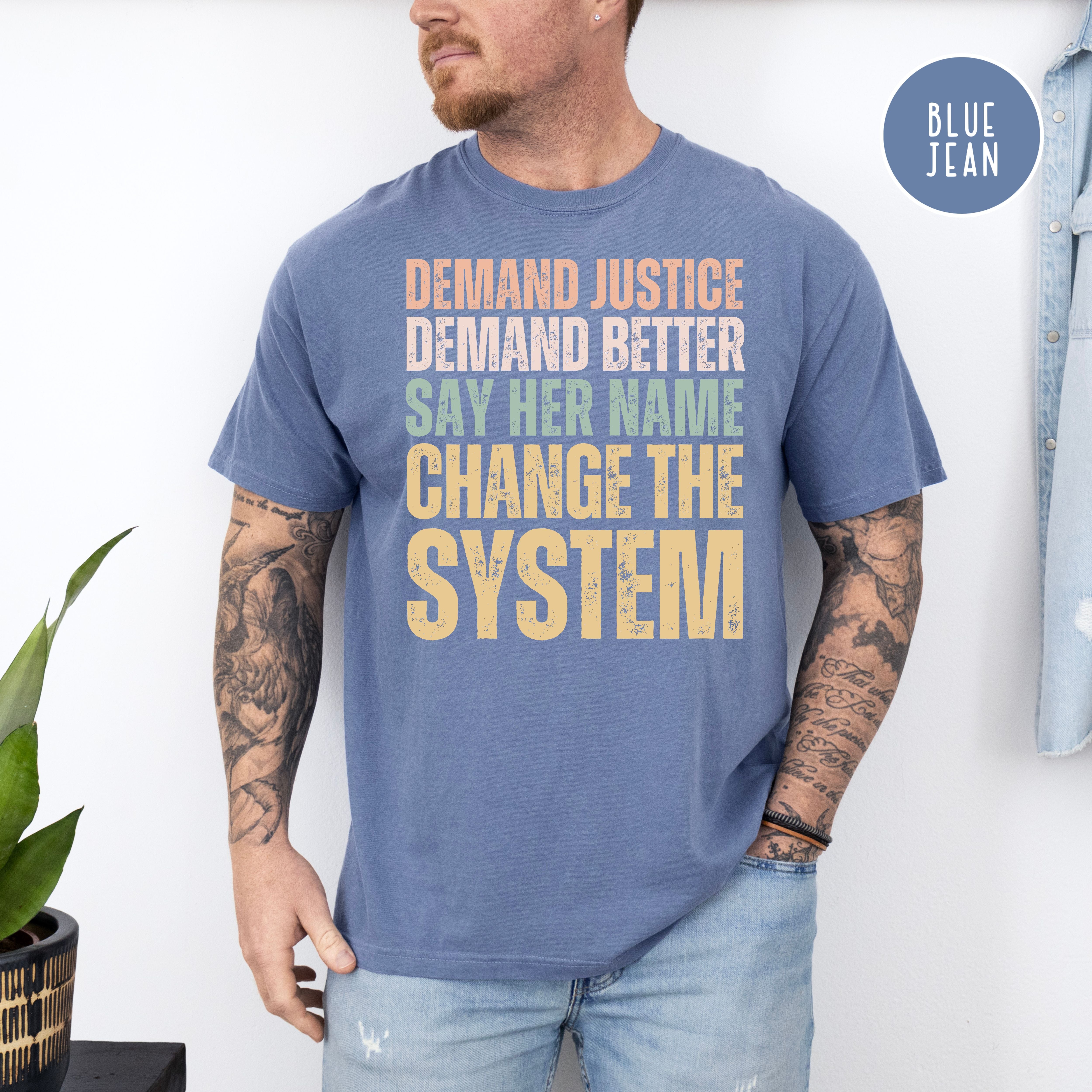 Demand Justice Unisex Anti Ice Comfort Colors T-Shirt, Protest Shirt