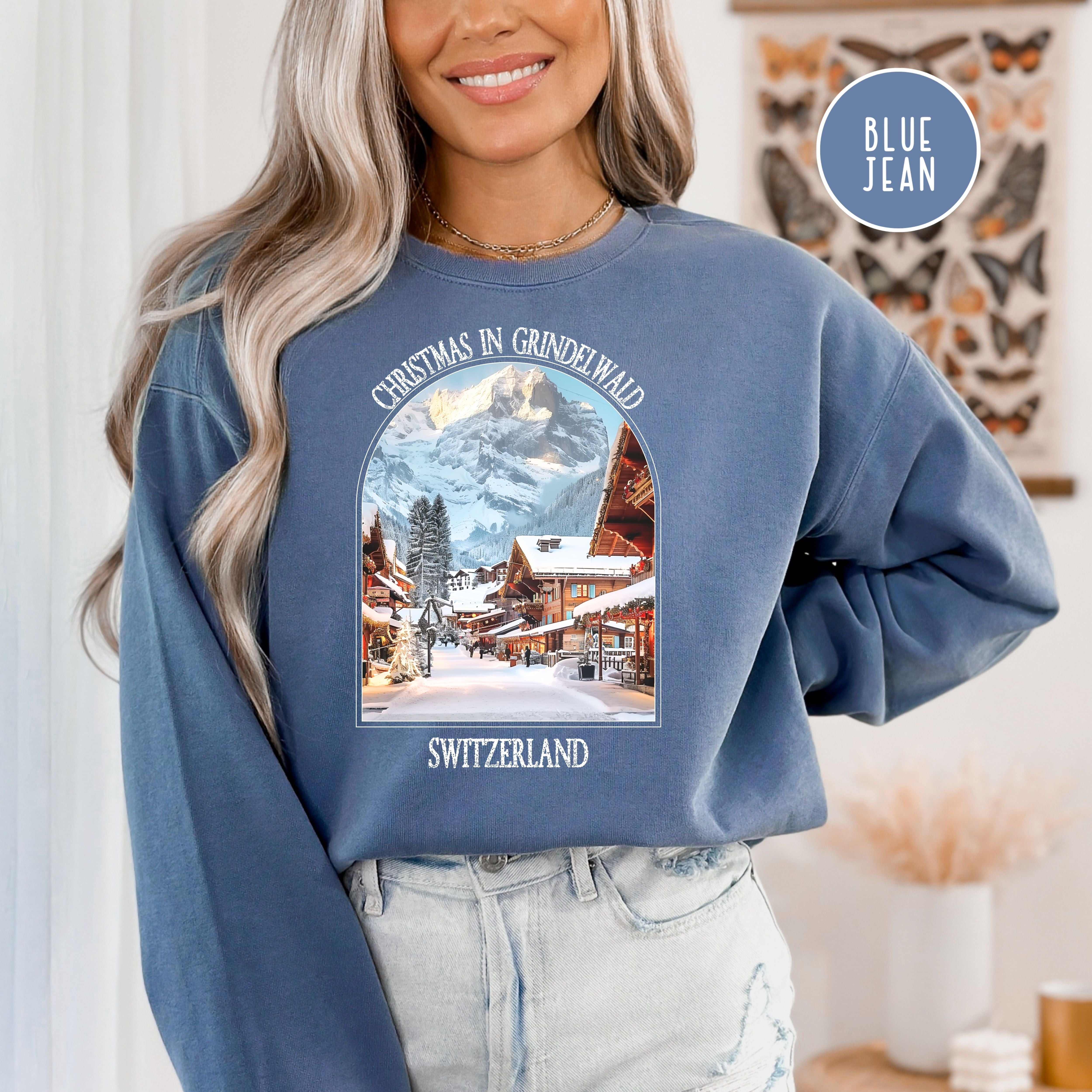 Christmas in Grindelwald Switzerland Comfort Colors® Sweatshirt