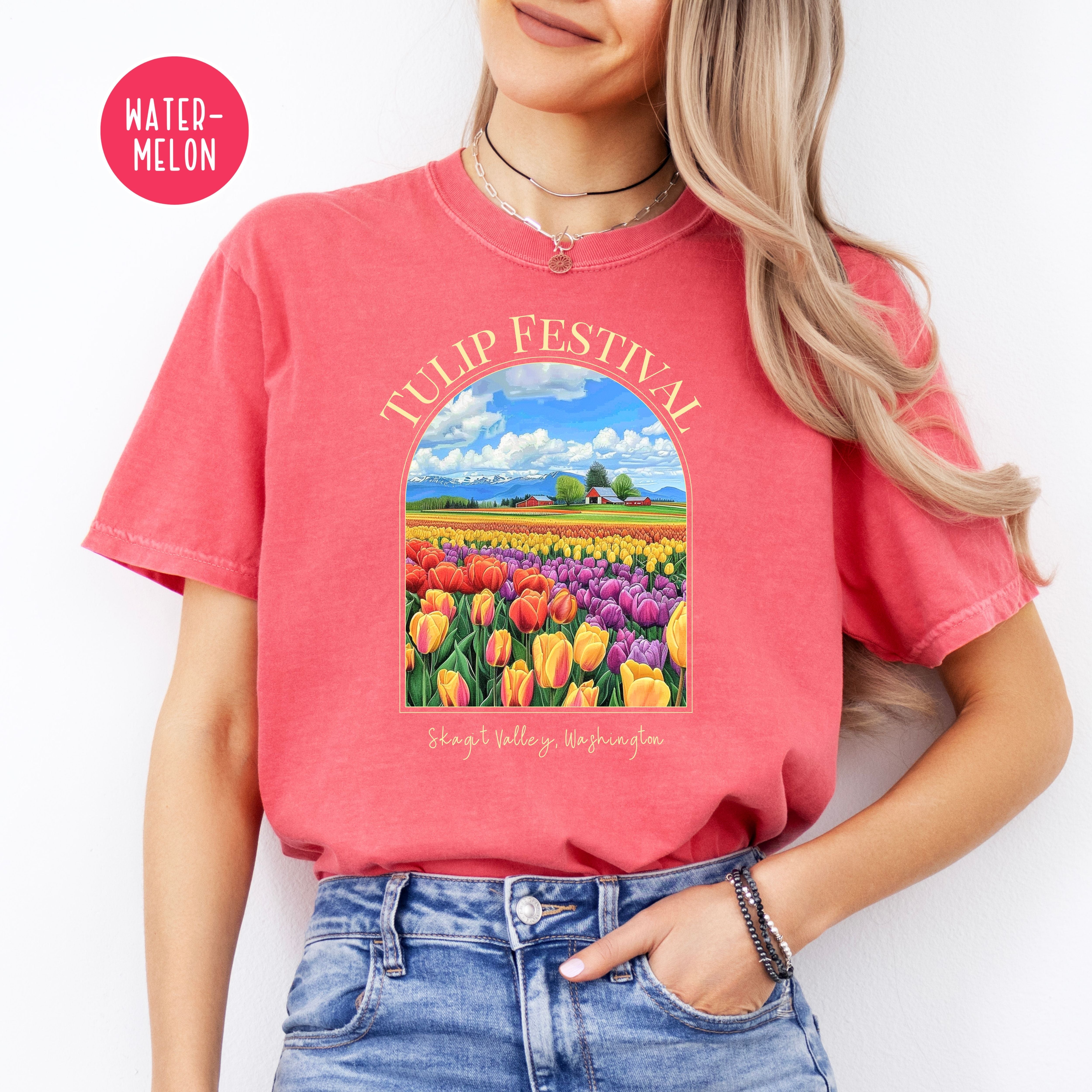 Tulip Festival Washington State Skagit Valley Comfort Colors® Tee