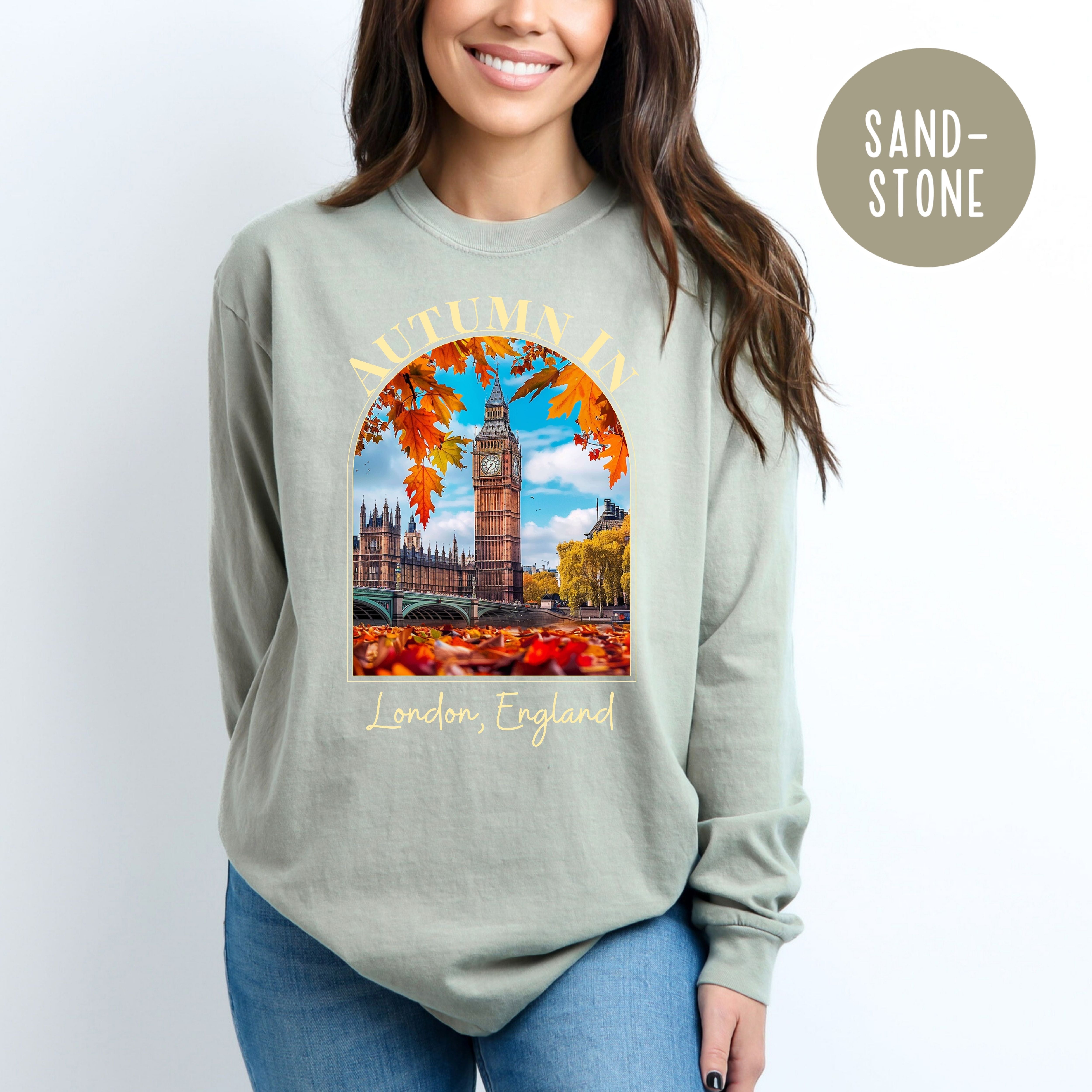 Autumn in London Comfort Colors® Long Sleeve Tee