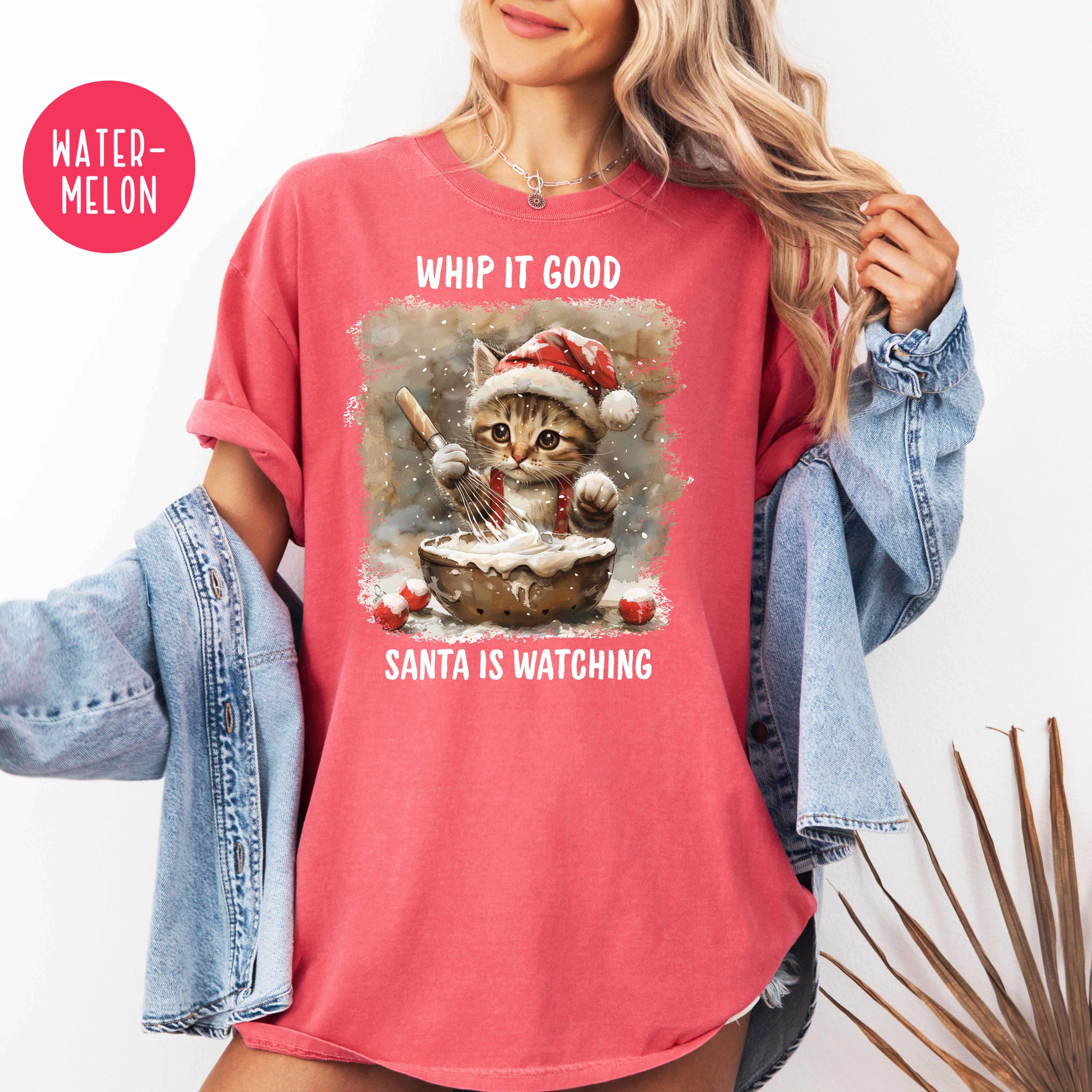 Cute Cat Comfort Colors Christmas Baking Tee Shirt
