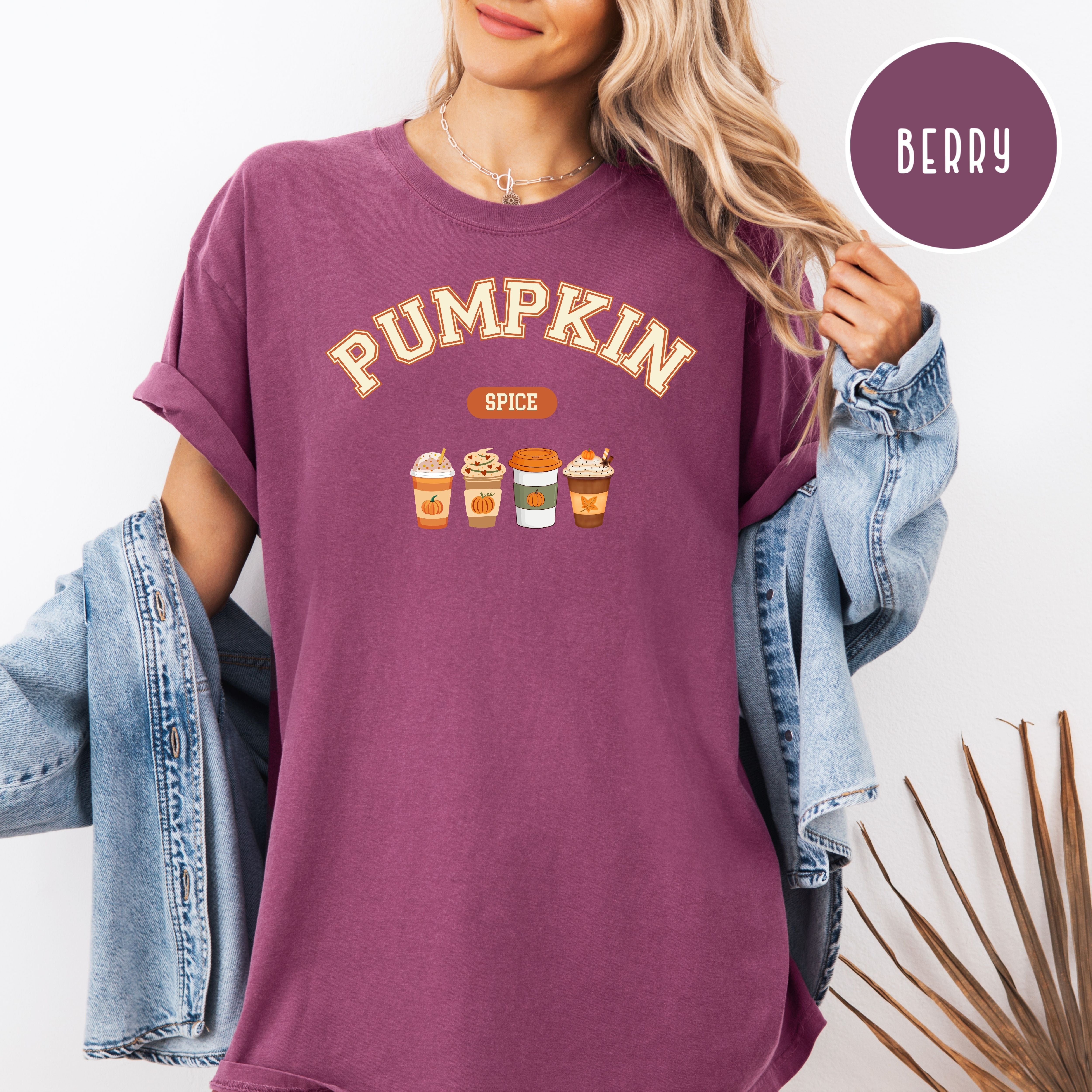 Pumpkin Spice Coffee Lover Comfort Colors Autumn Gift Shirt