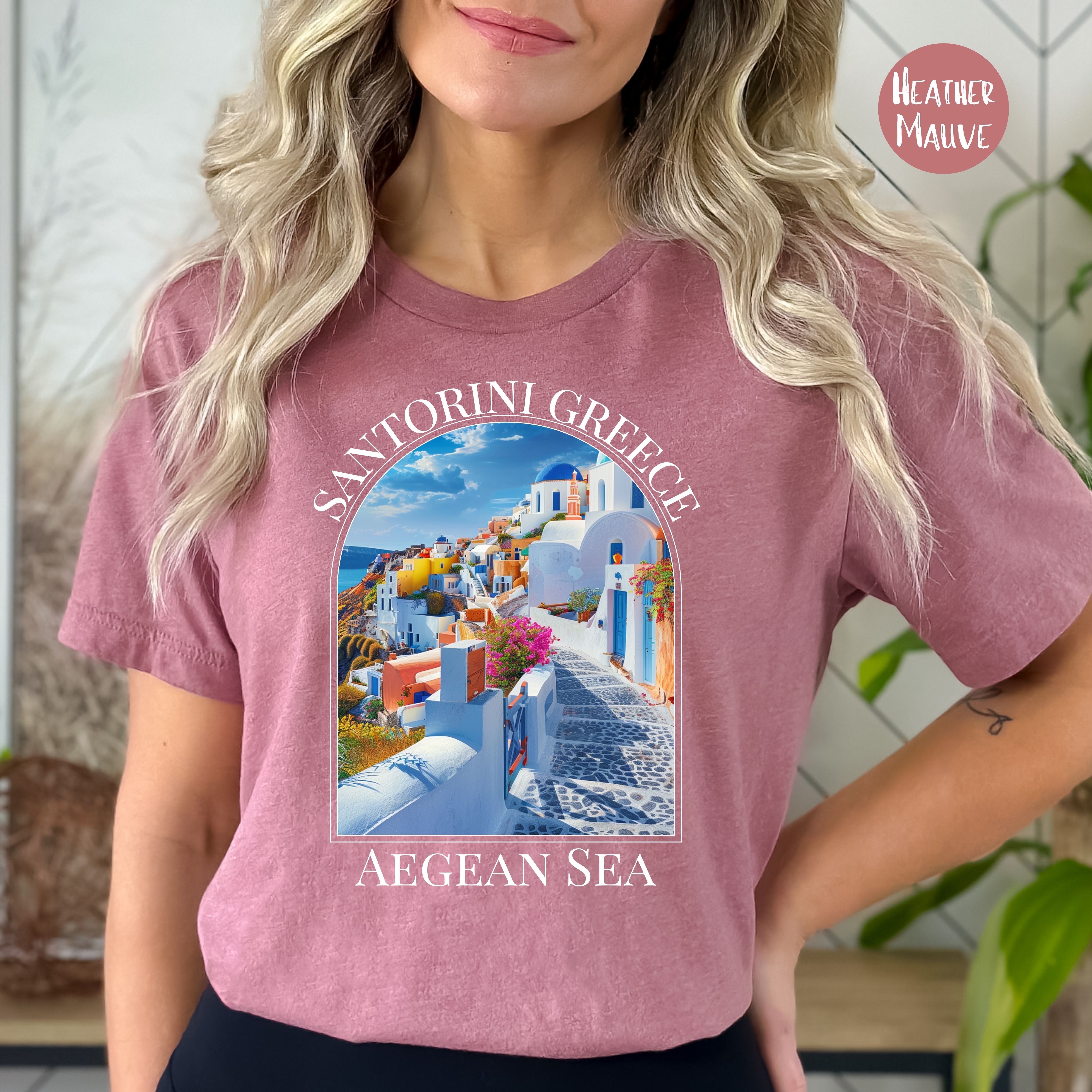 Santorini Greece Bella Canvas Tee