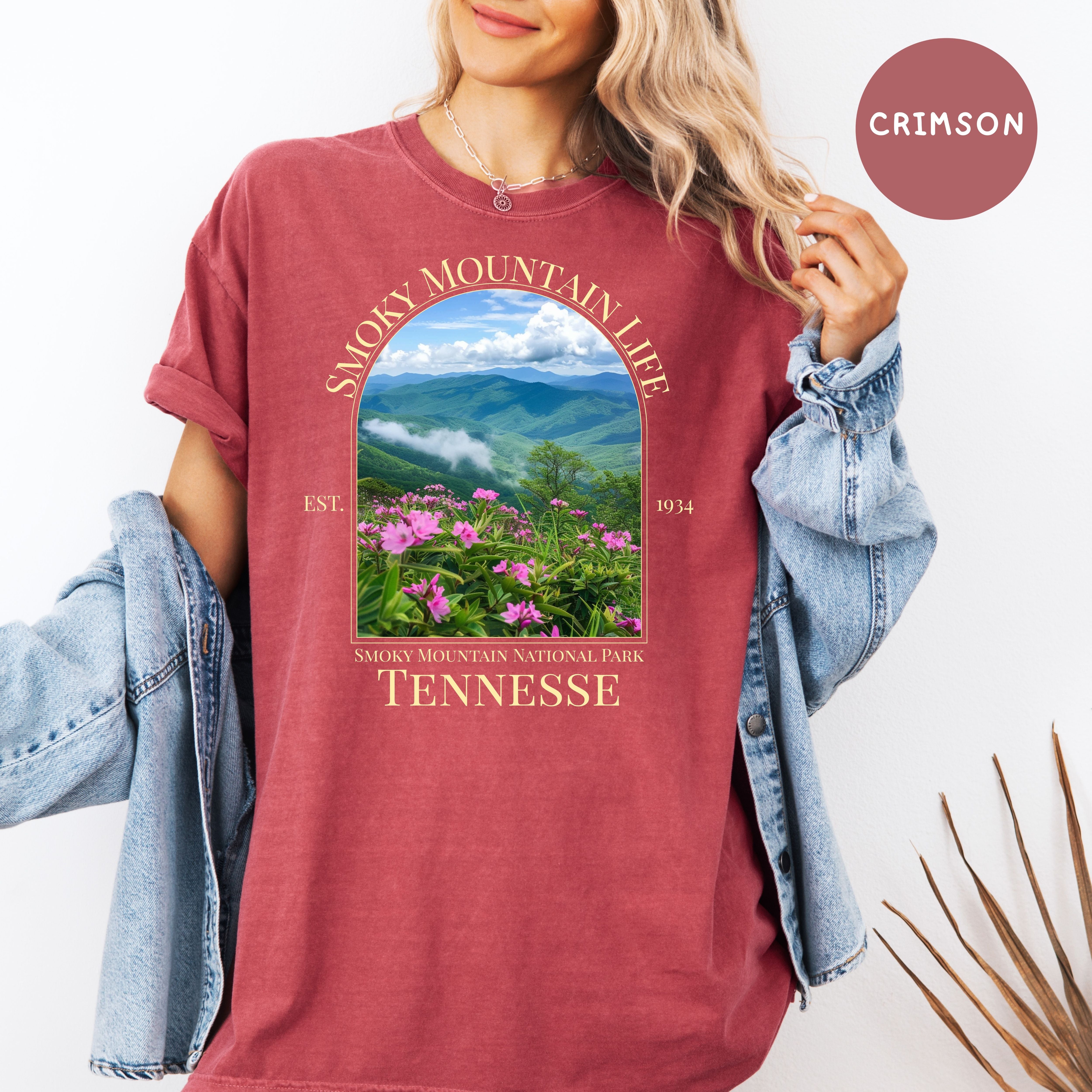 Smoky Mountain Life Comfort Colors T-Shirt, Smoky Mountain National Park Summer Vacation Shirt, Tennessee Gift Shirt