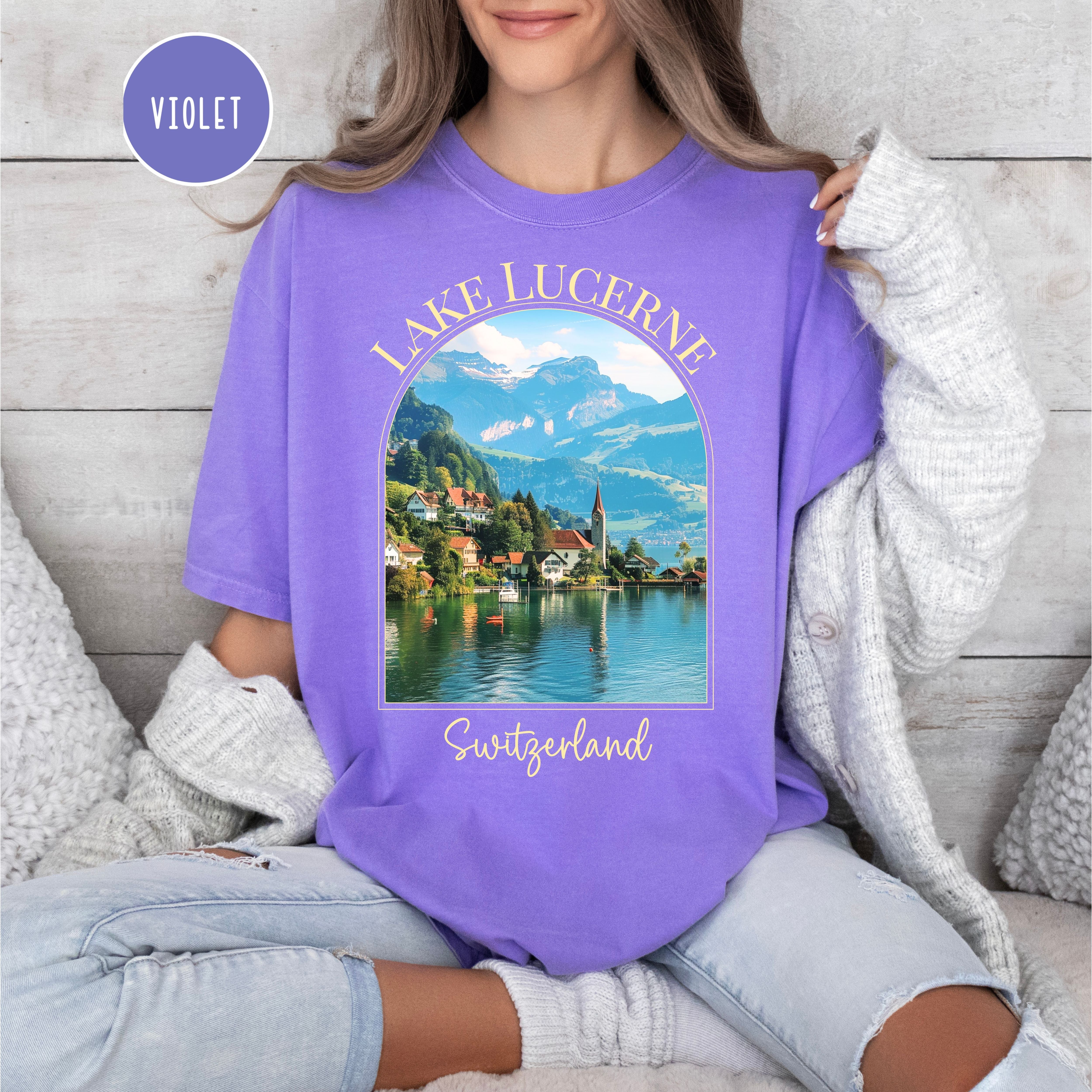 Lake Lucerne Switzerland Comfort Colors® Tee
