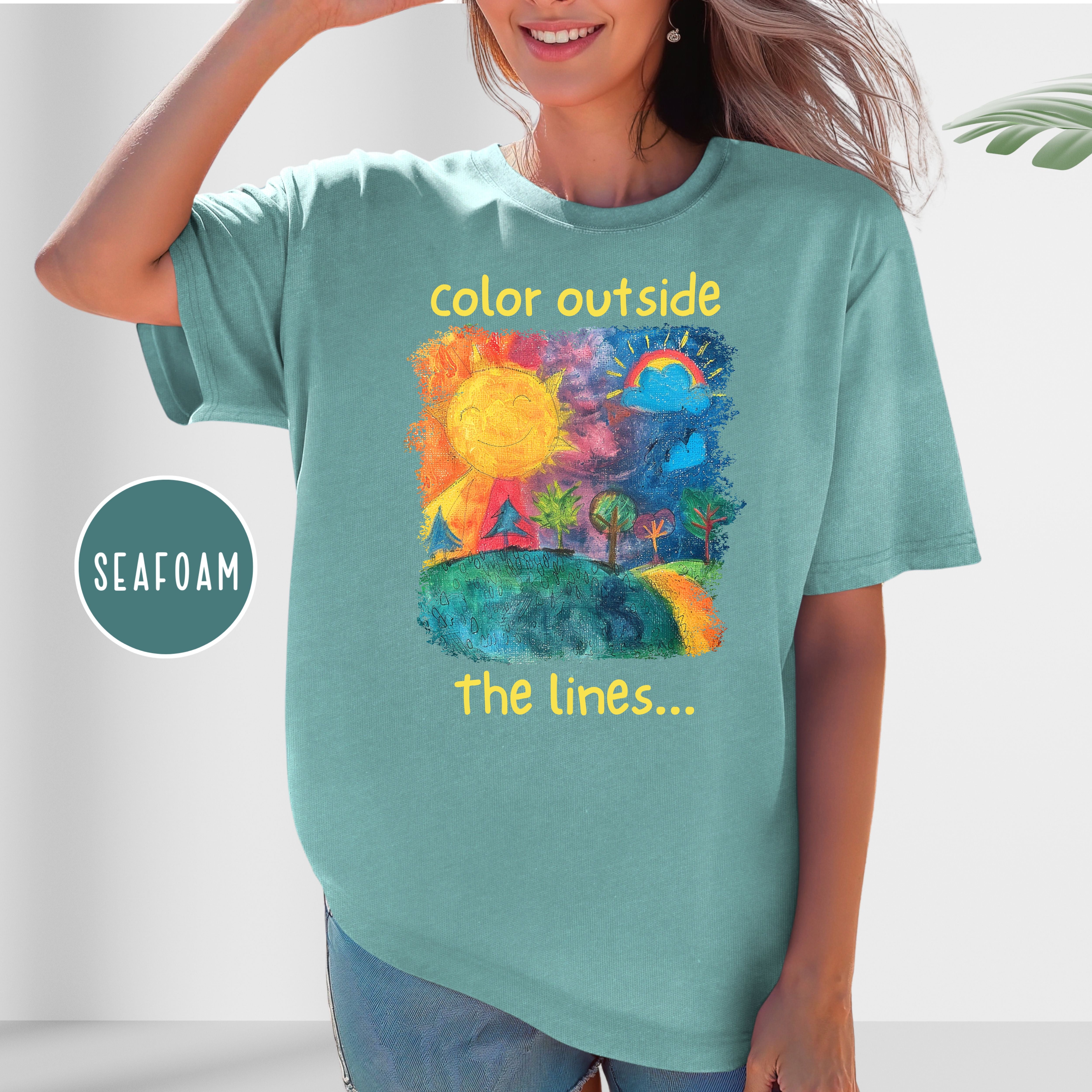 Color Outside The Lines Comfort Colors Be Yourself Tee, Positivity Shirt, Happiness Shirt, Playful and Inspiration, Motivational Gift Shirt