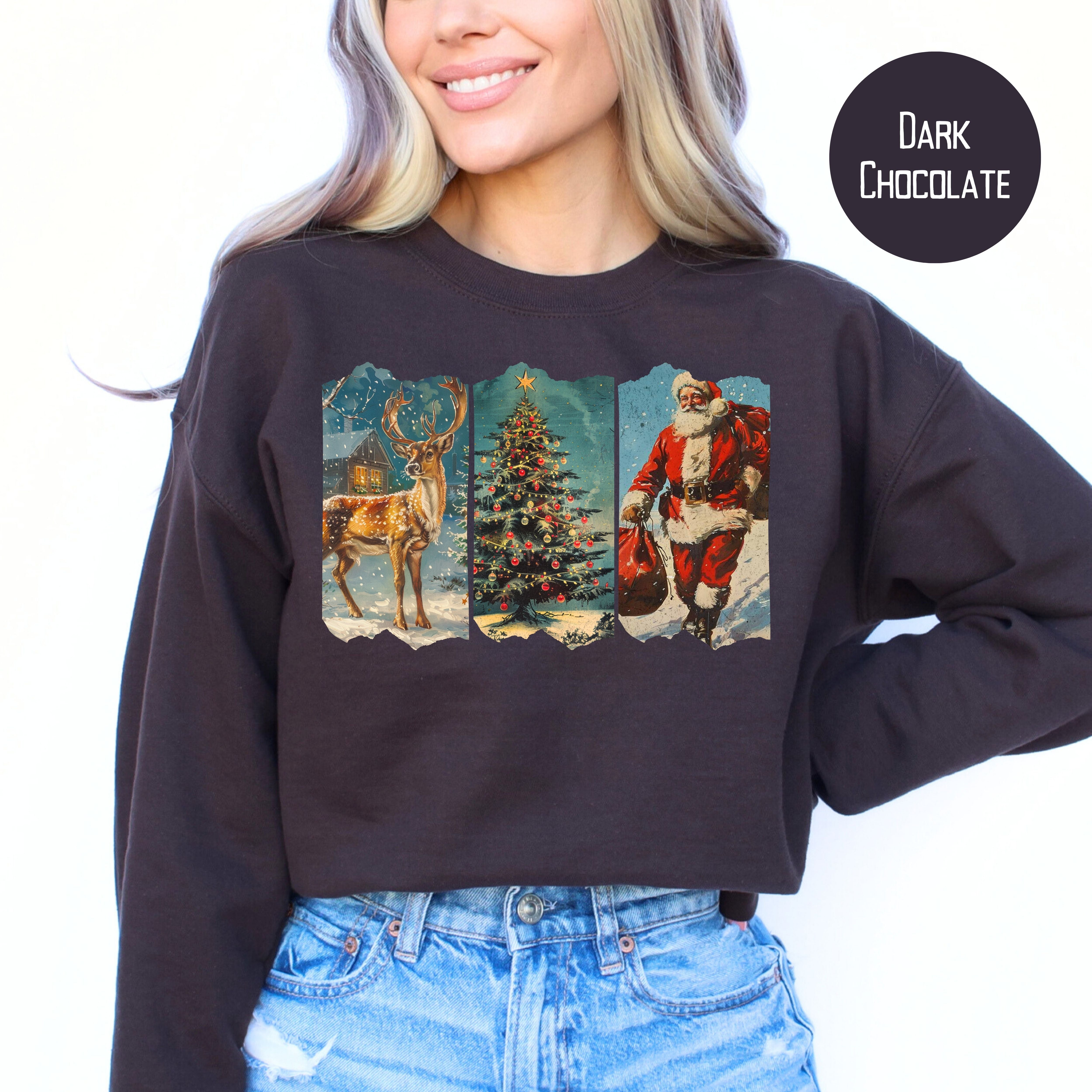 Vintage Retro Style Christmas Sweatshirt