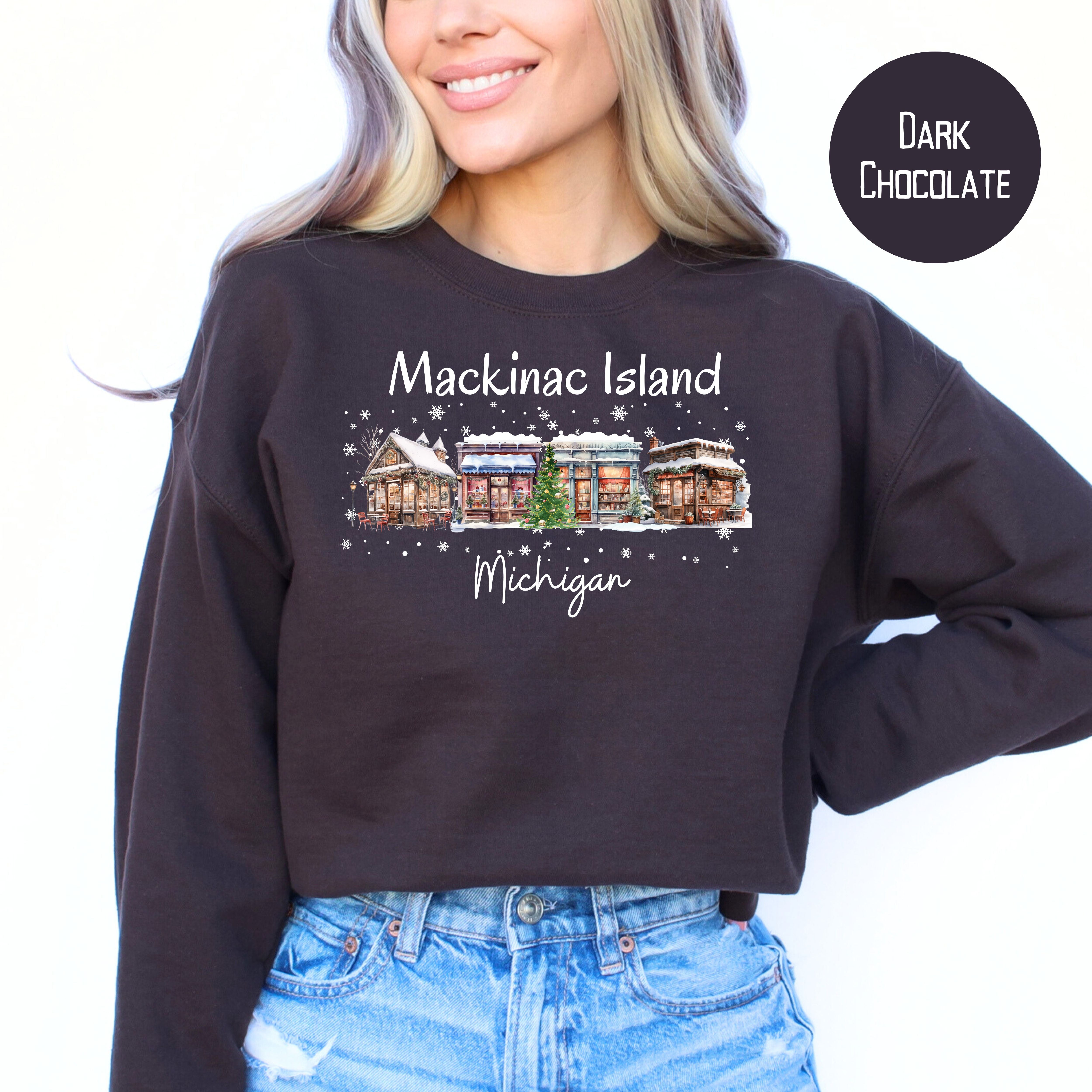 Mackinac Island Wisconsin Winter Sweatshirt