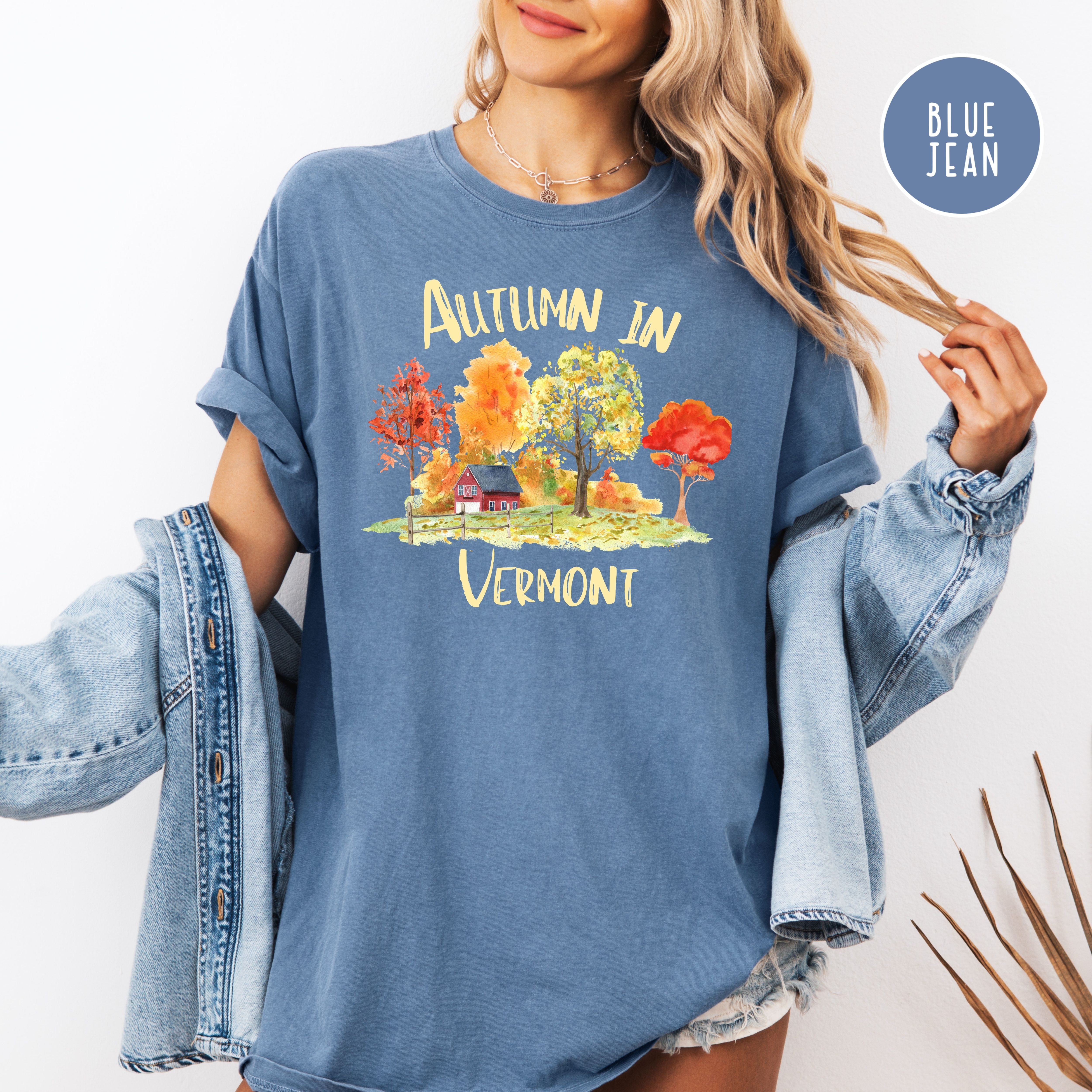 Autumn in Vermont Beautiful Fall Colors Comfort Colors Tee