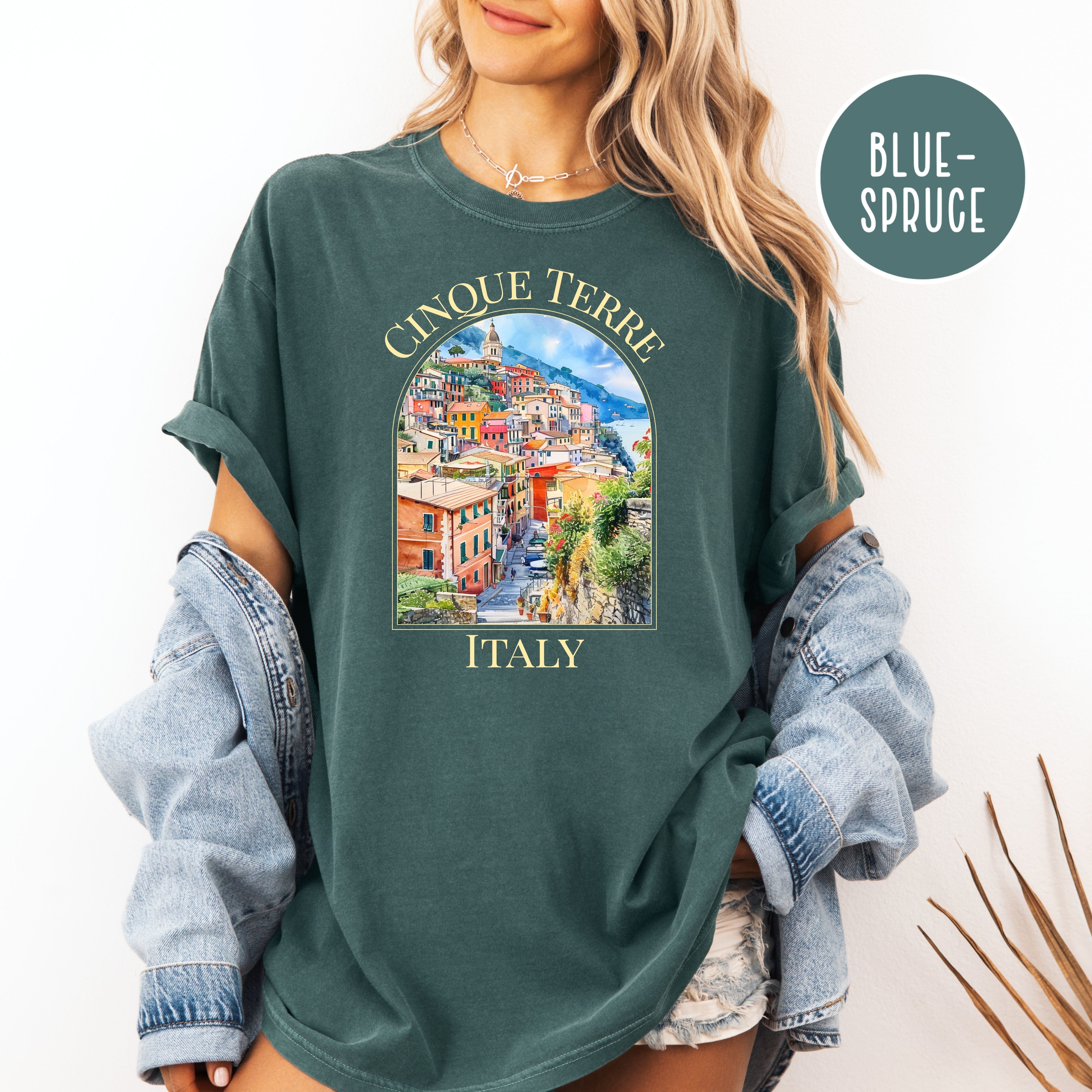 Cinque Terre Italy Unisex Comfort Colors T-Shirt, Italy Vacation Shirt, Italy Gift Shirt