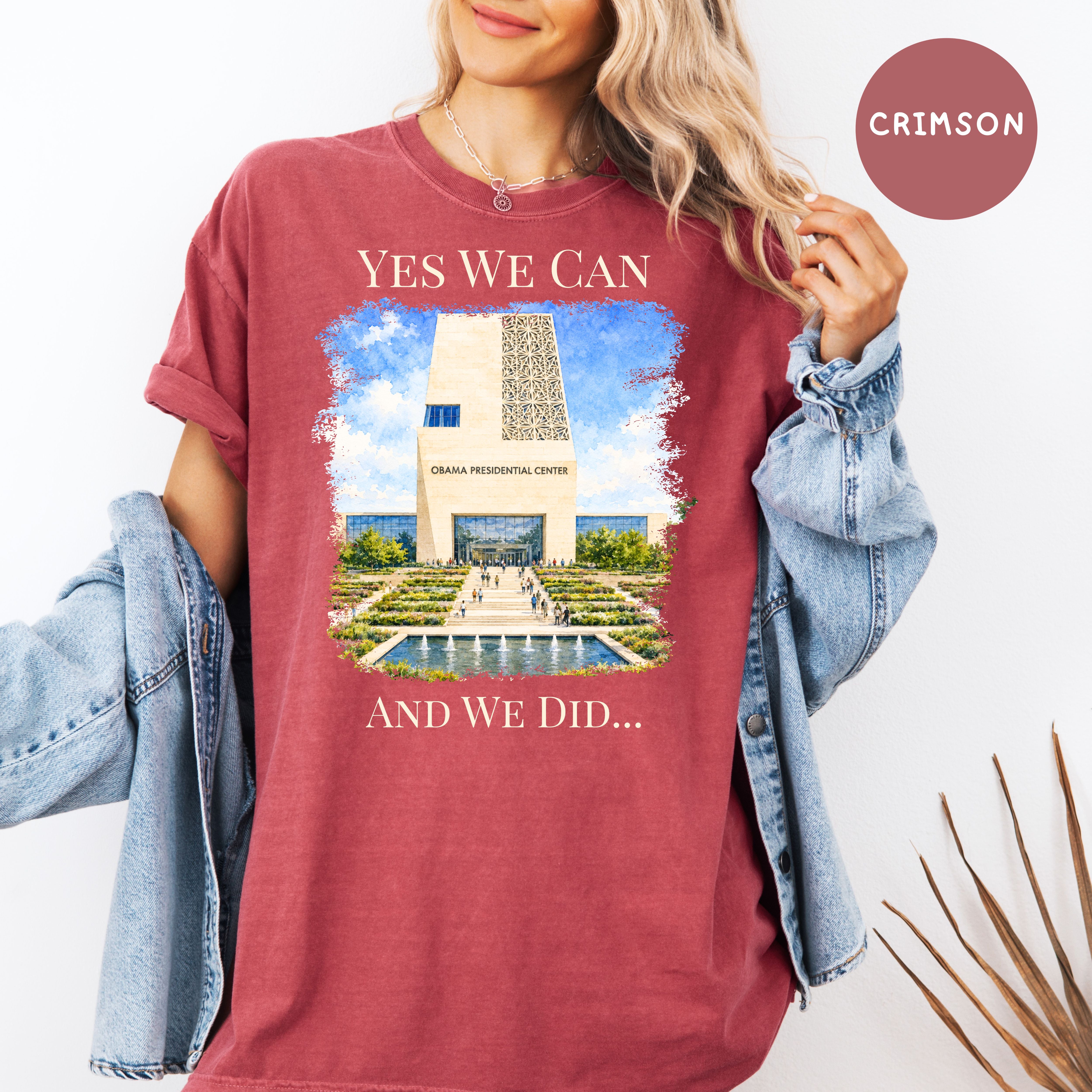 Obama Presidential Center Unisex Comfort Colors T-Shirt, President Obama Gift Shirt, Obama Memorabilia, Yes We Can Shirt, Political Gift