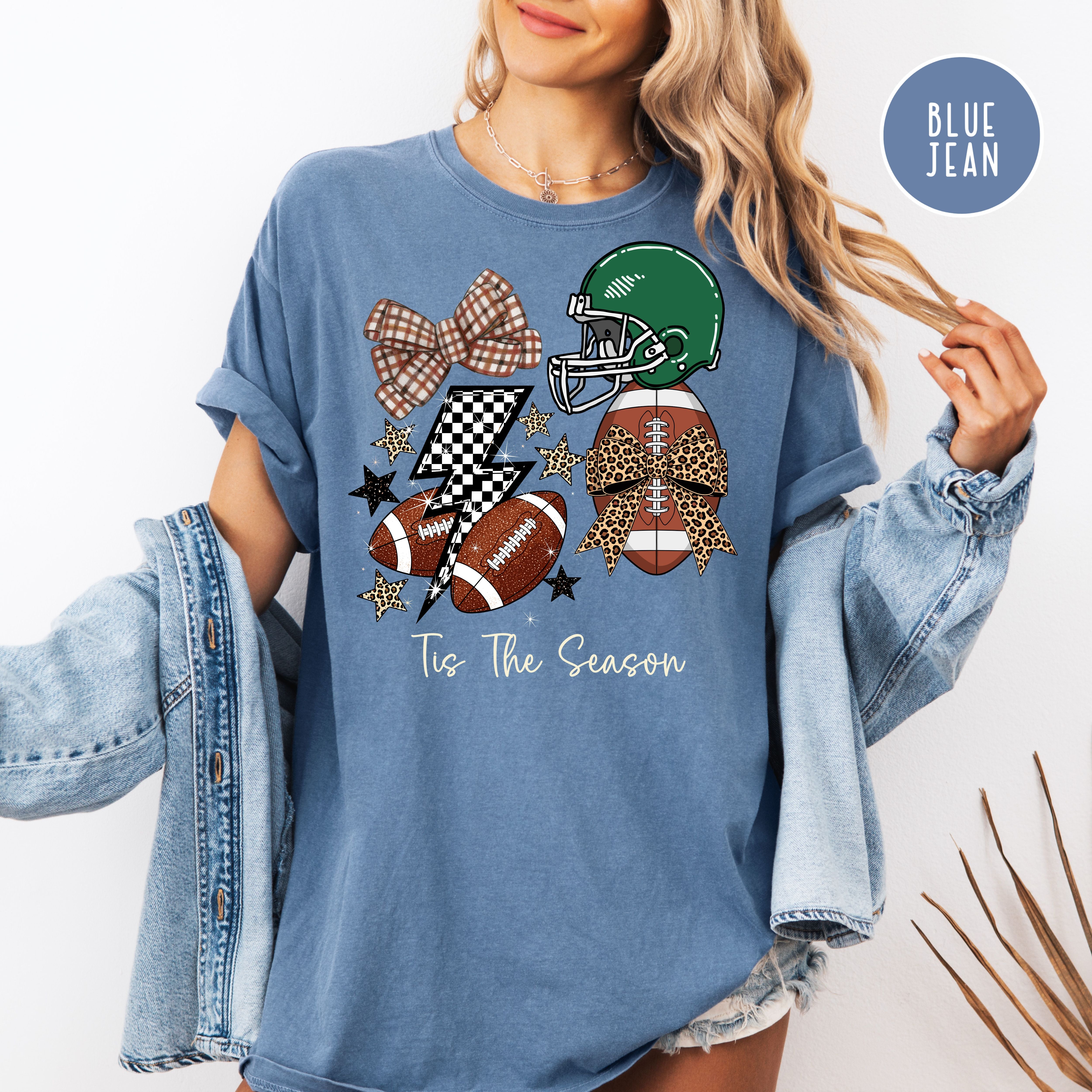 Tis The Season Football Comfort Colors Tee Shirt